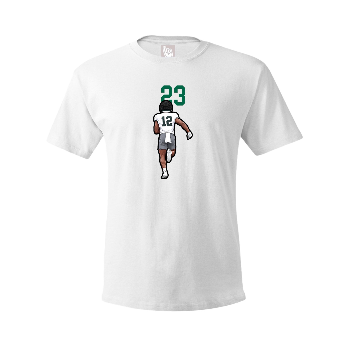 Youth Tee — Number Top in White