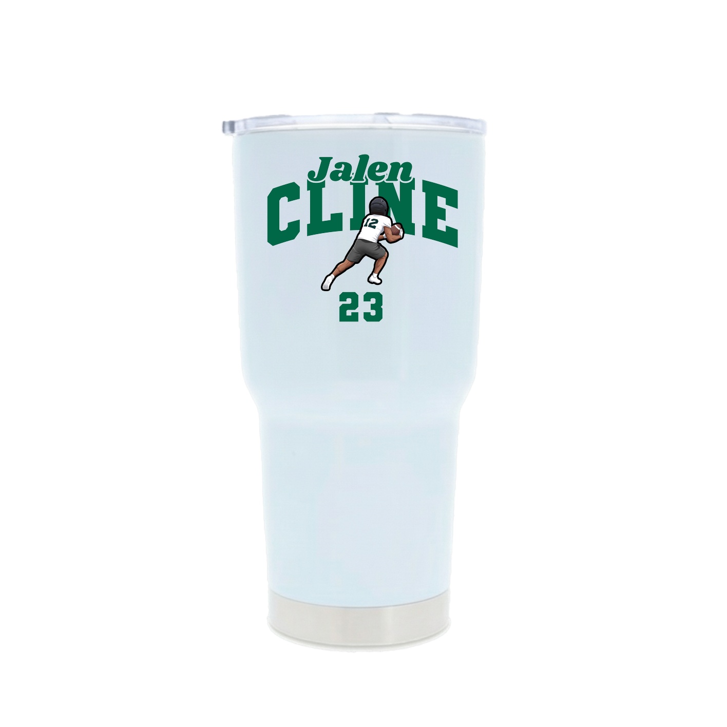 30oz Stainless Steel Tumbler — Signature Arch in White