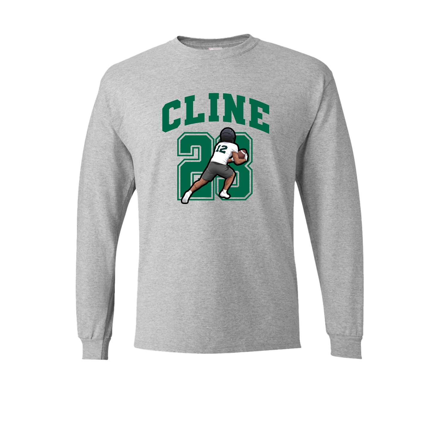 Long Sleeve Tee — Number in Grey