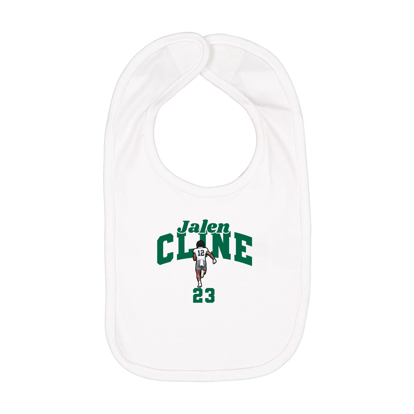 Infant Bib — Signature Arch in White
