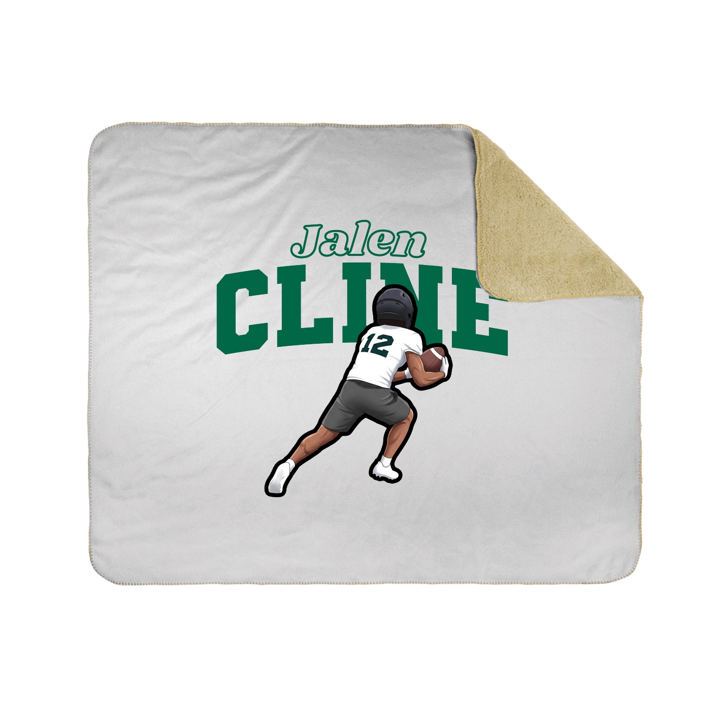 Throw Blanket — Name Arch in White