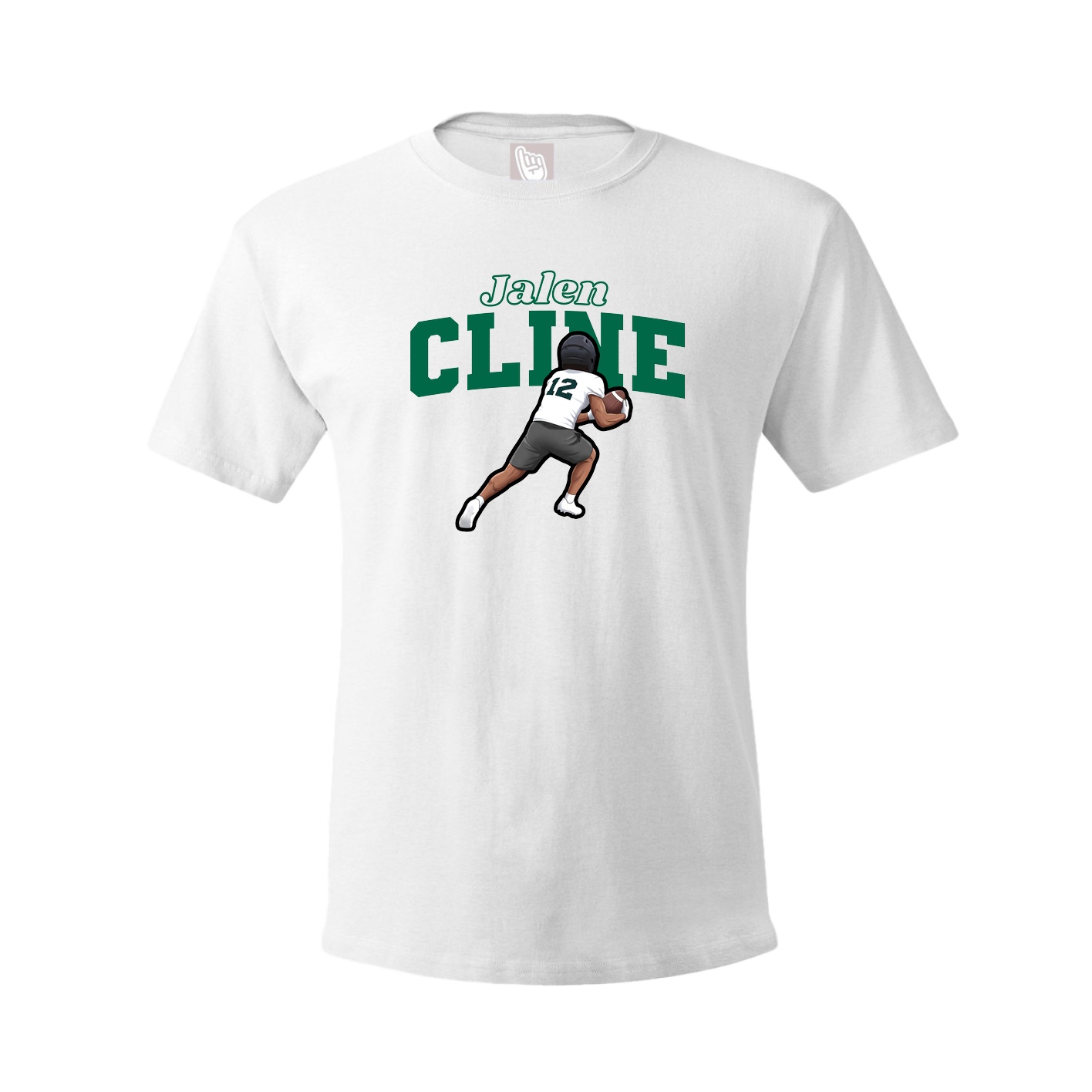 Youth Tee — Name Arch in White