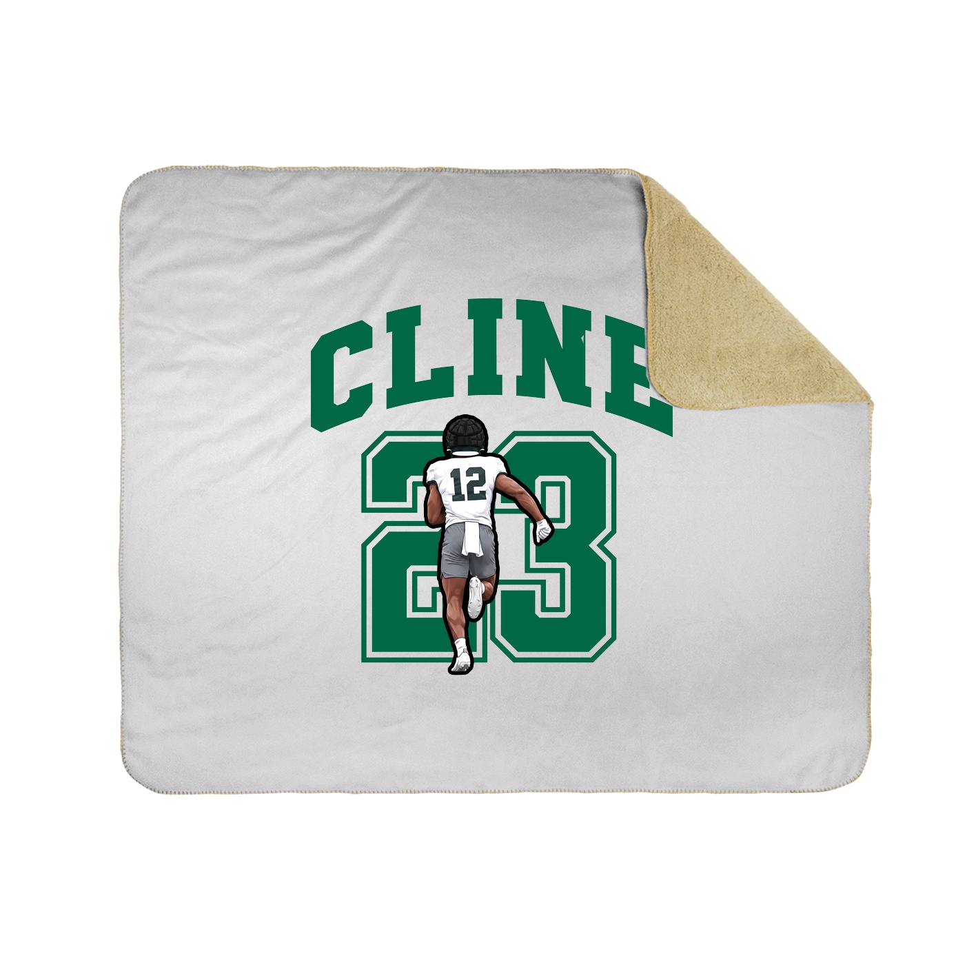 Throw Blanket — Number in White