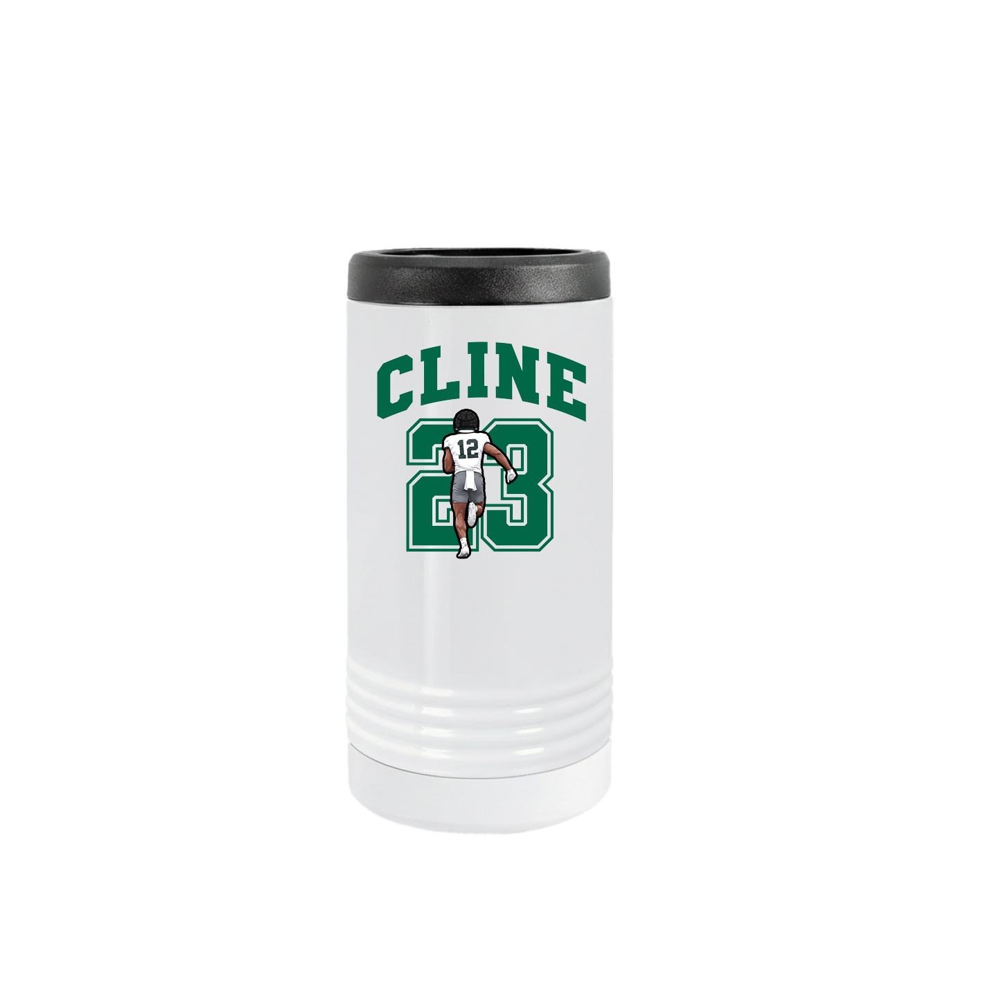 Slim Beverage Holder — Number in White