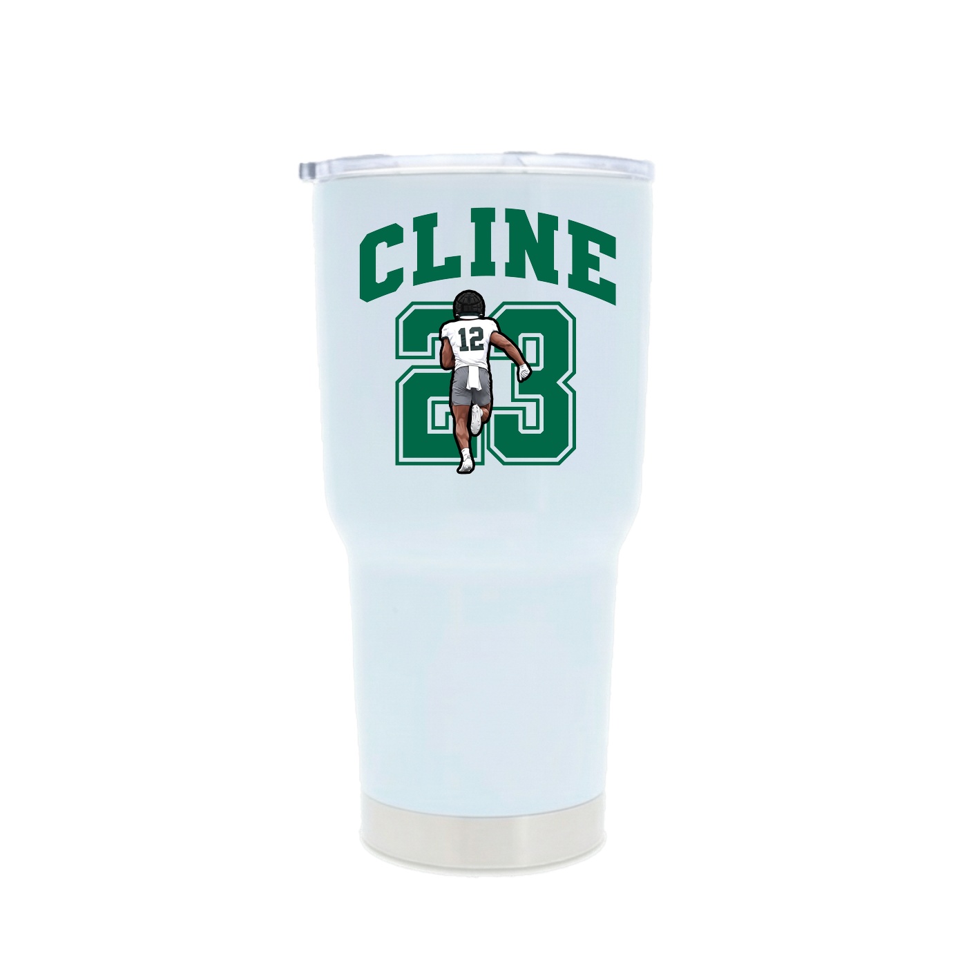 30oz Stainless Steel Tumbler — Number in White