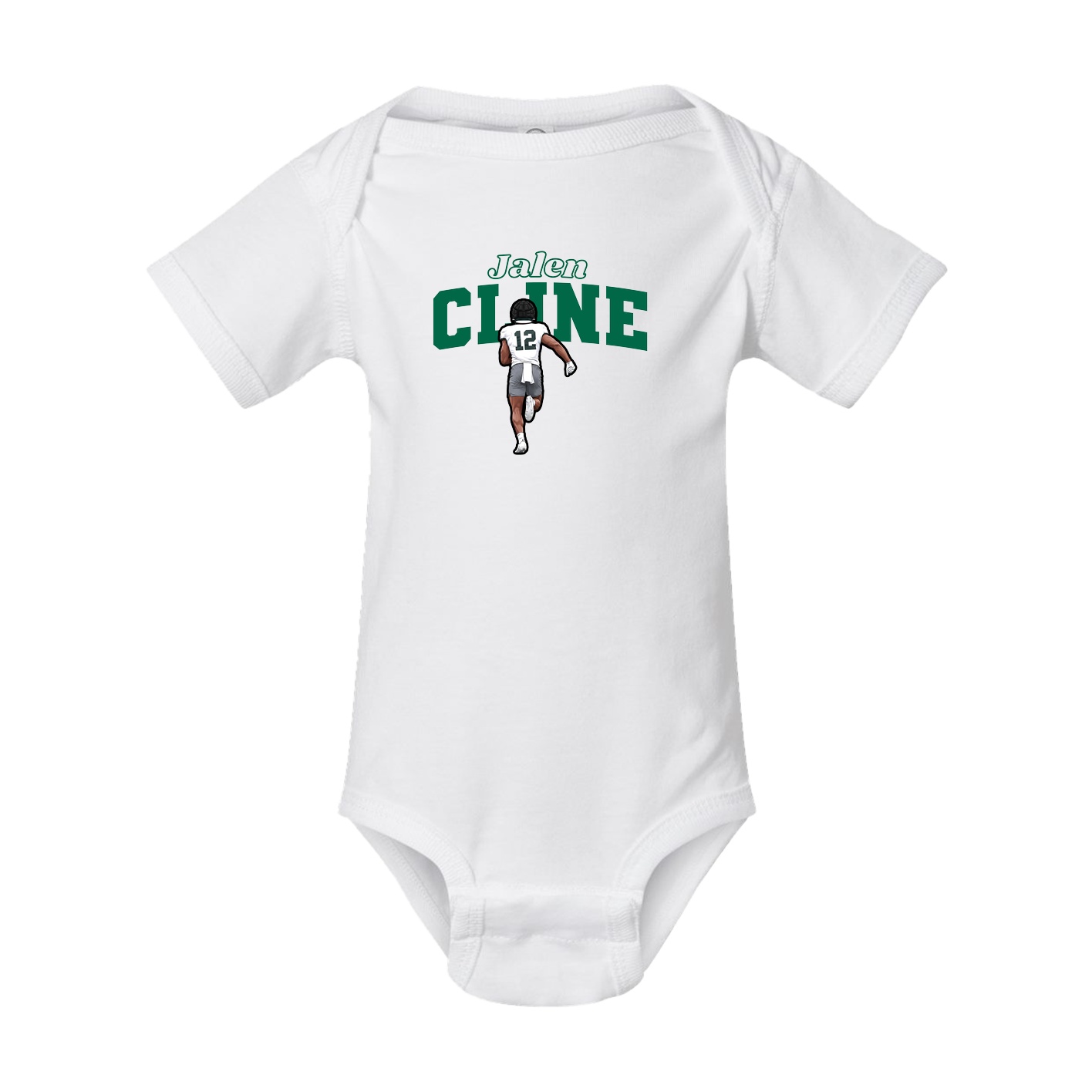 Baby Onesie — Name Arch in White