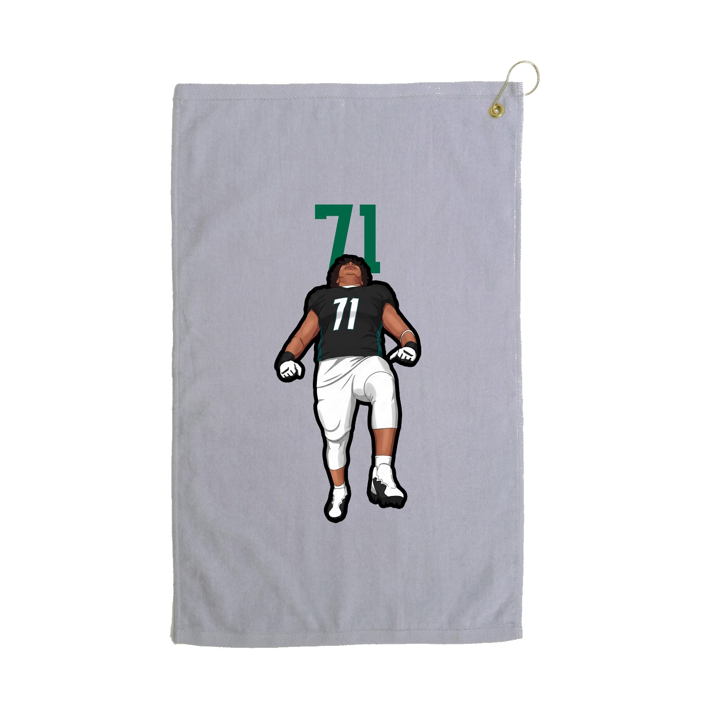 Golf Towel — Number Top in Grey