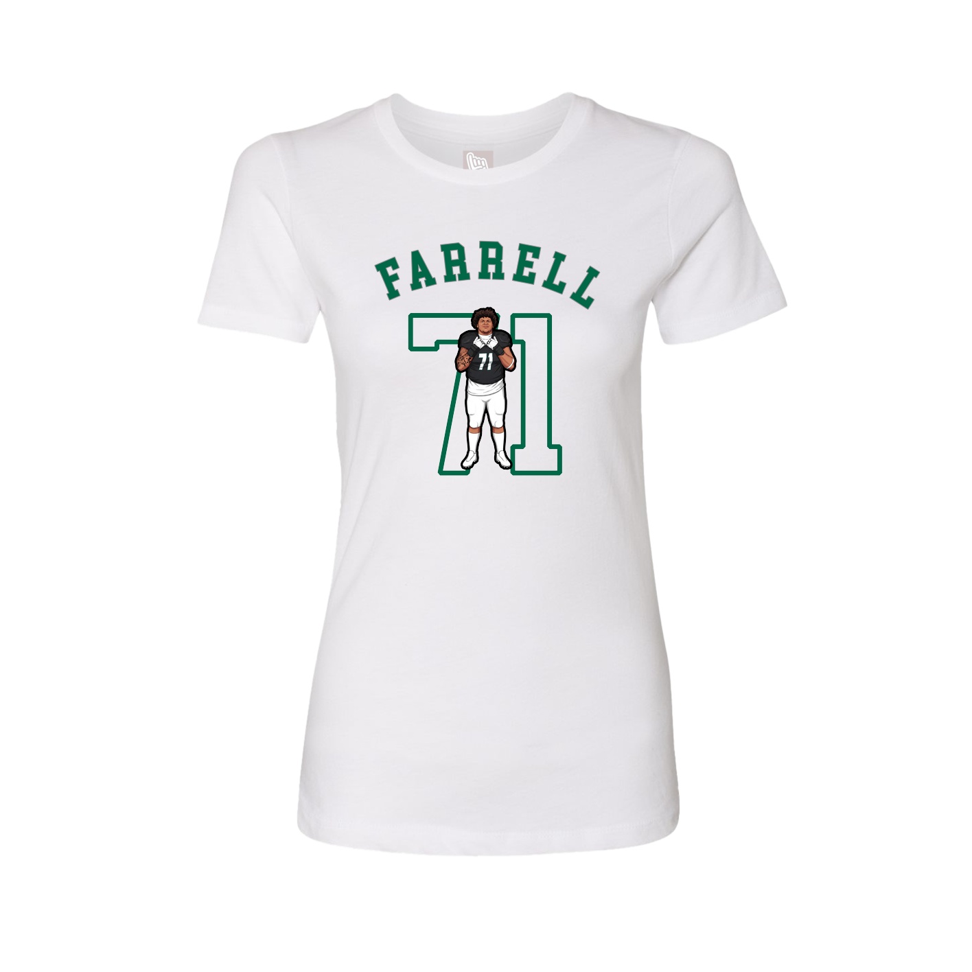Fitted Women's Tee — Shirsey Arch in White