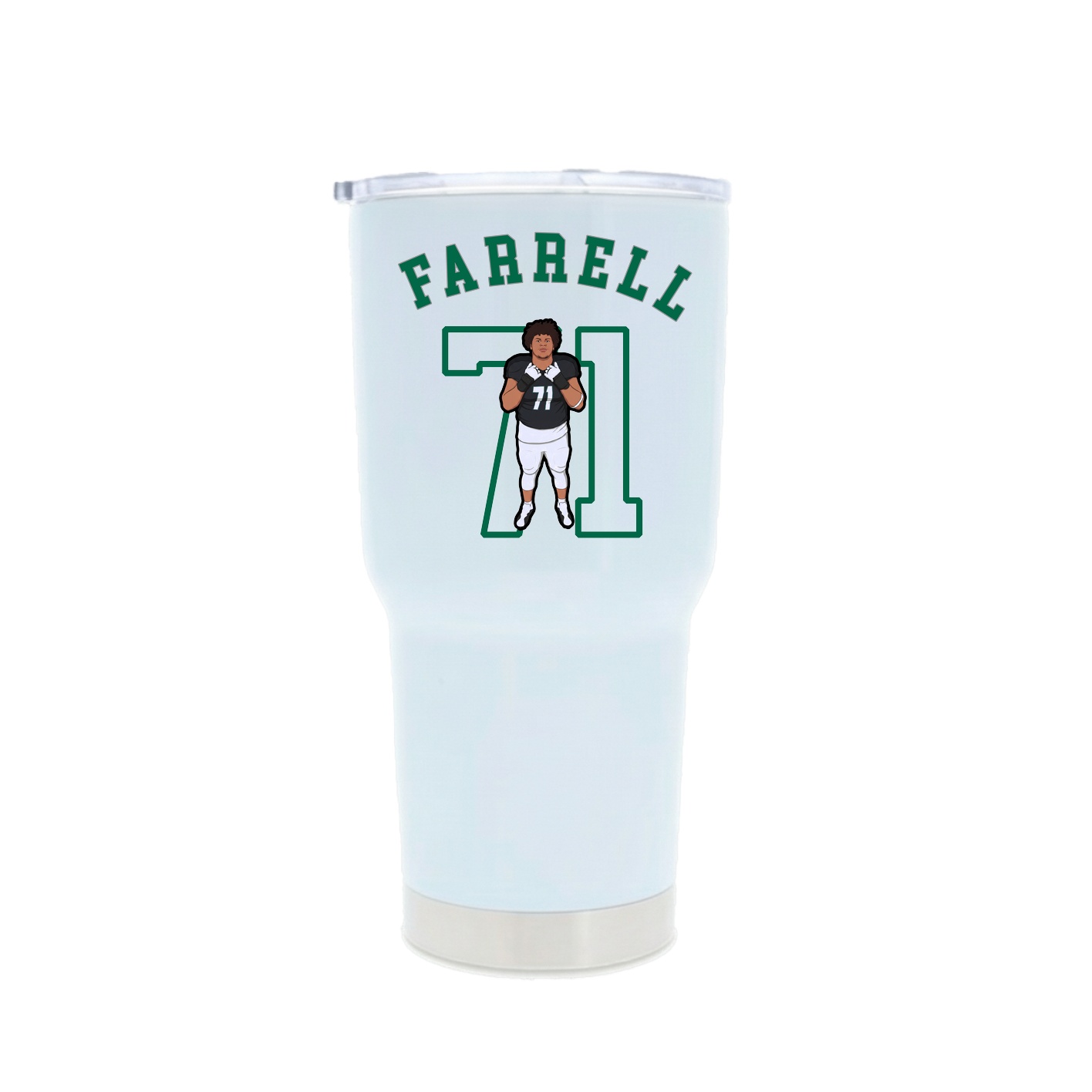 30oz Stainless Steel Tumbler — Shirsey Arch in White