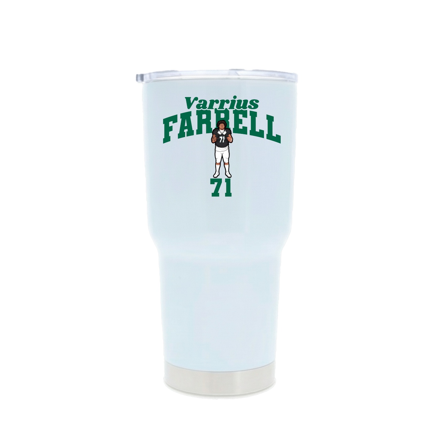 30oz Stainless Steel Tumbler — Signature Arch in White