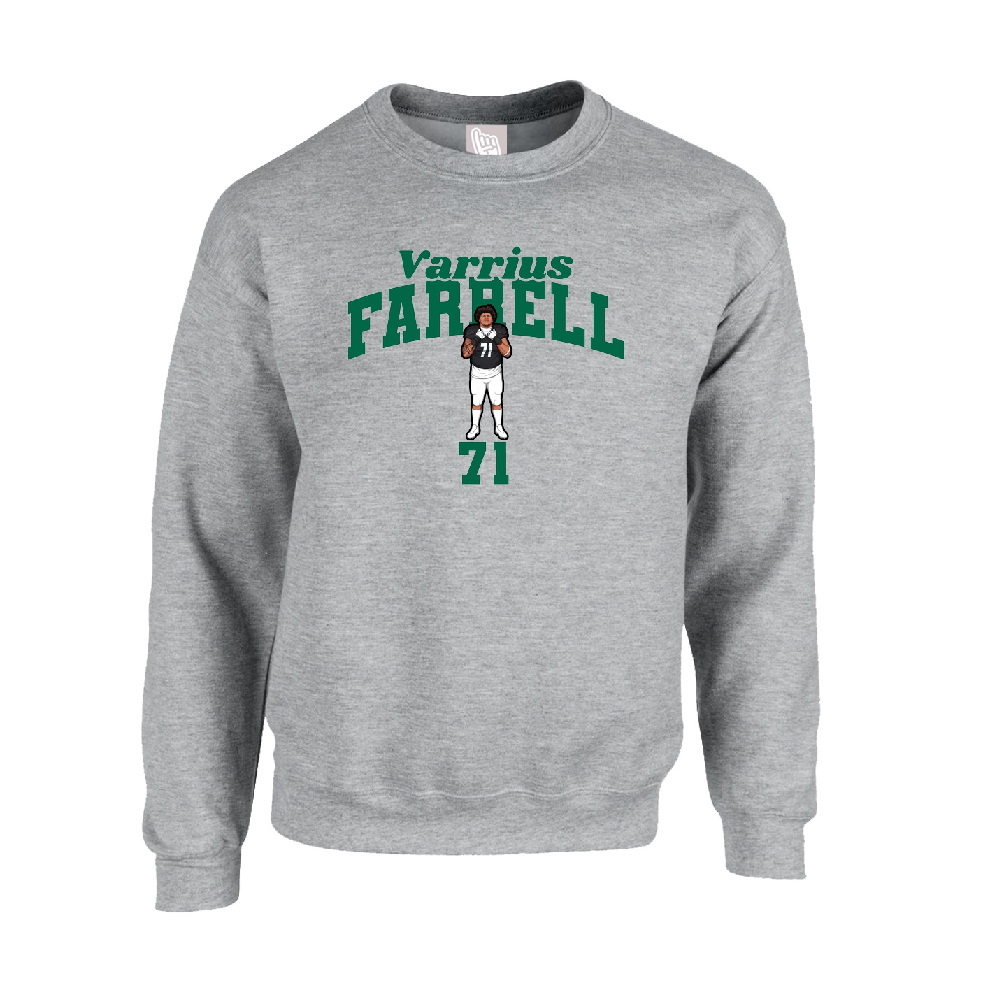 Fleece Crew — Signature Arch in Grey