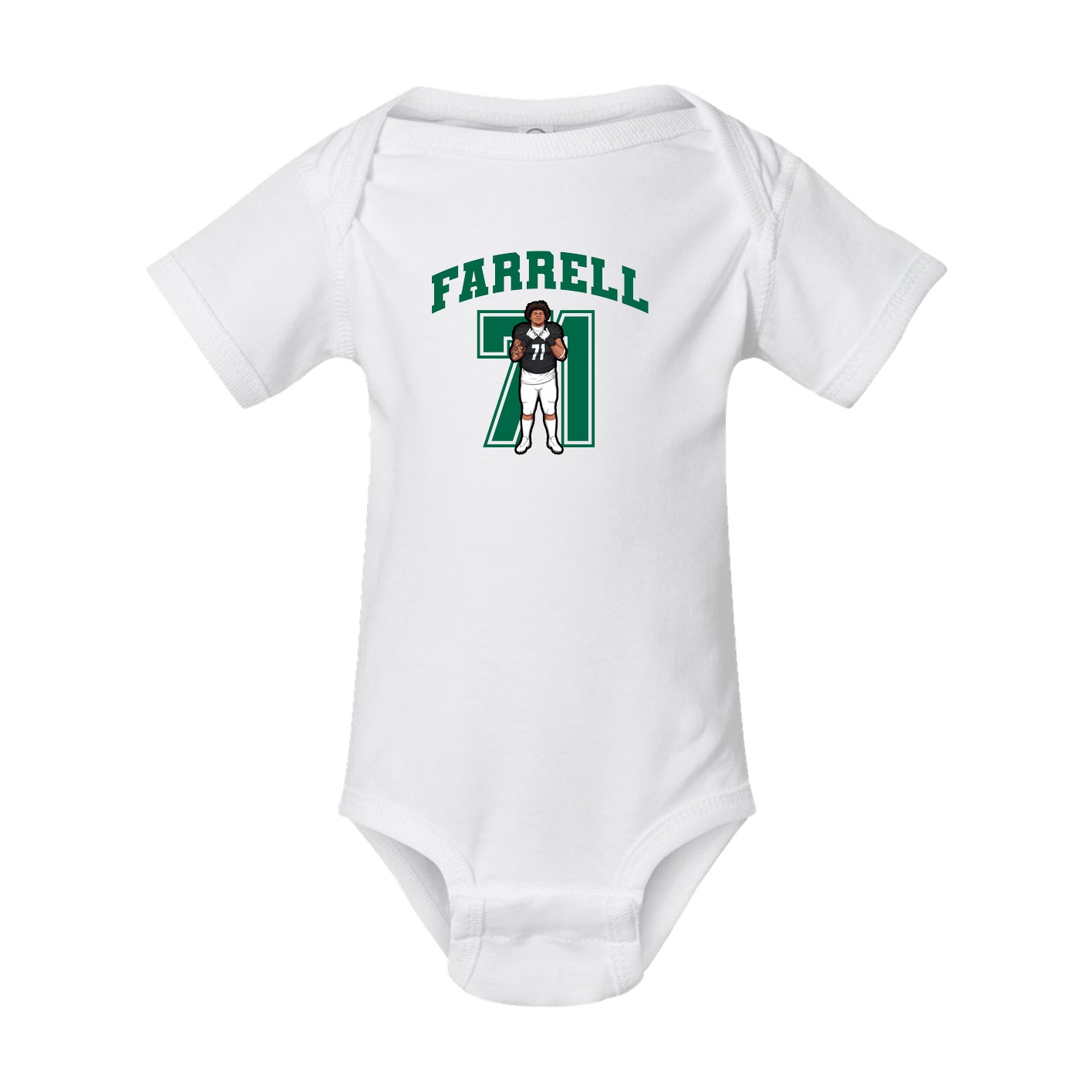 Baby Onesie — Number in White