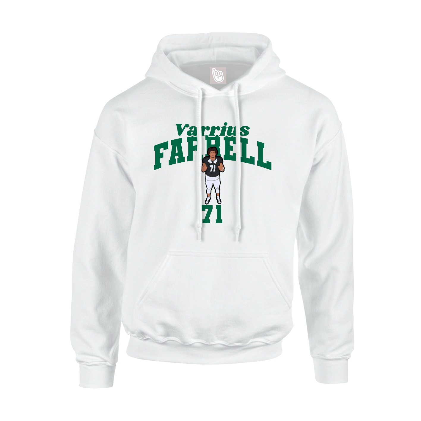 Youth Hoodie — Signature Arch in White