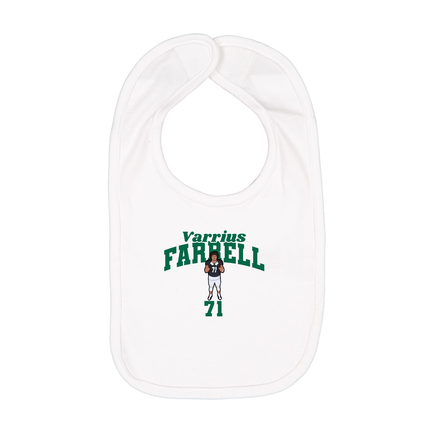 Infant Bib — Signature Arch in White