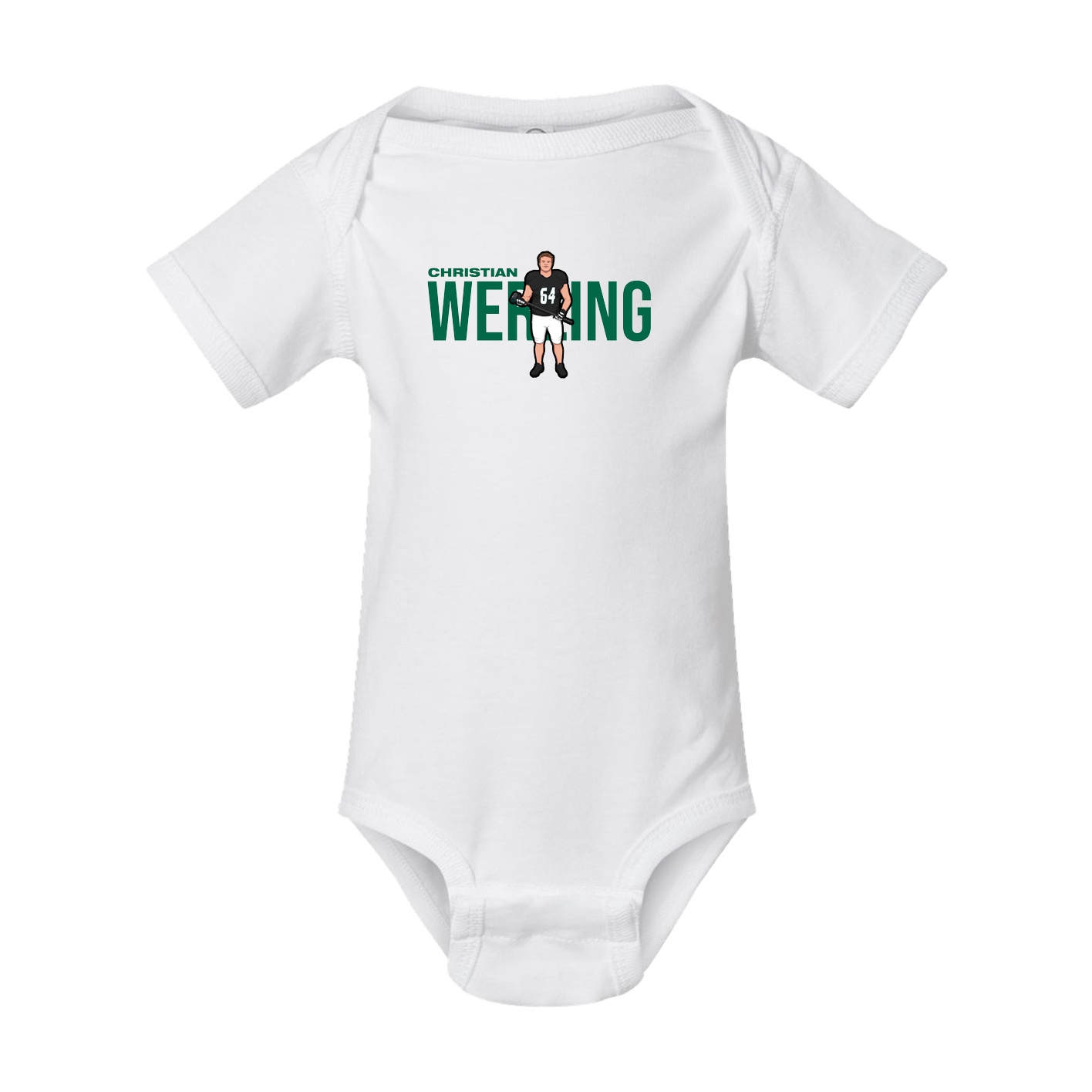Baby Onesie — Player Name in White