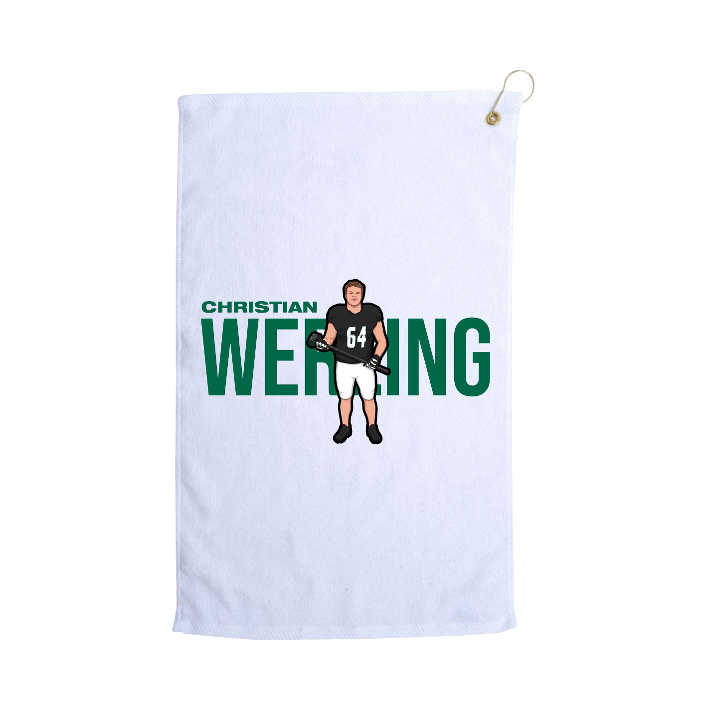 Golf Towel — Player Name in White