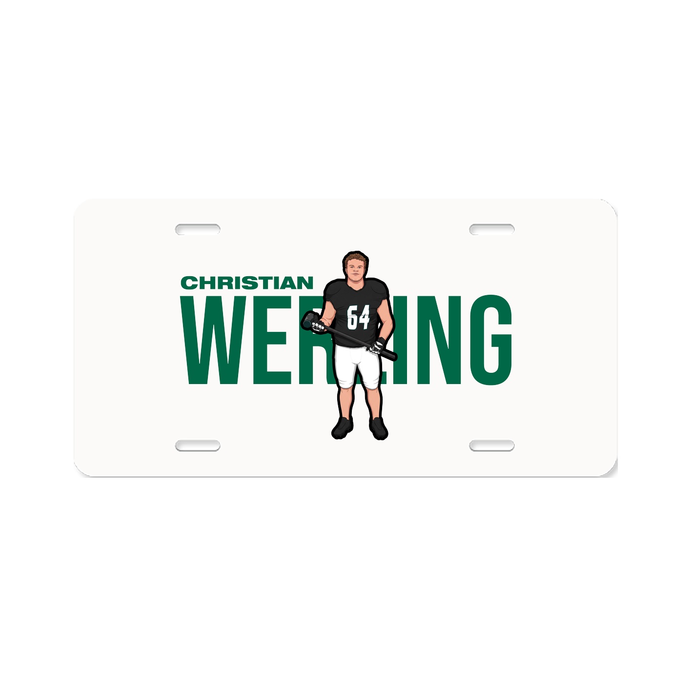License Plate — Player Name in Classic