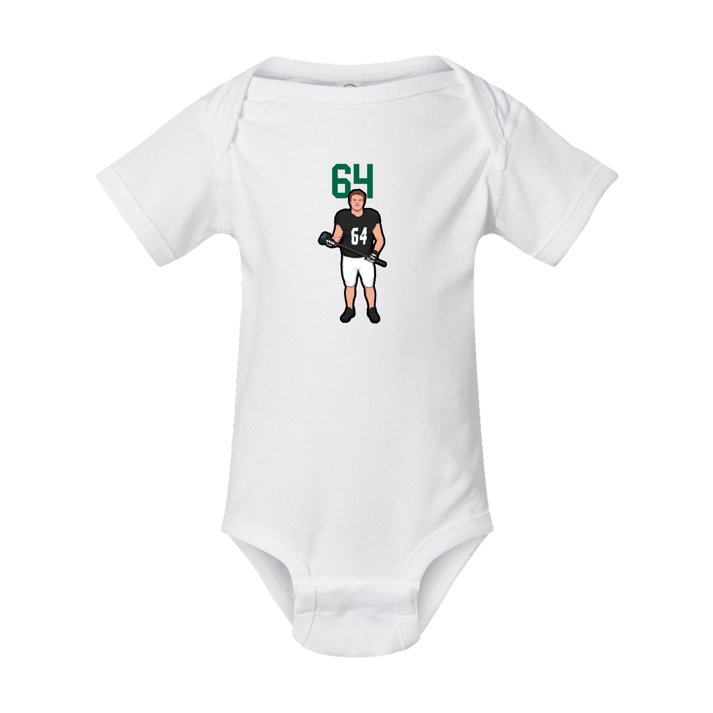 Baby Onesie — Number Top in White