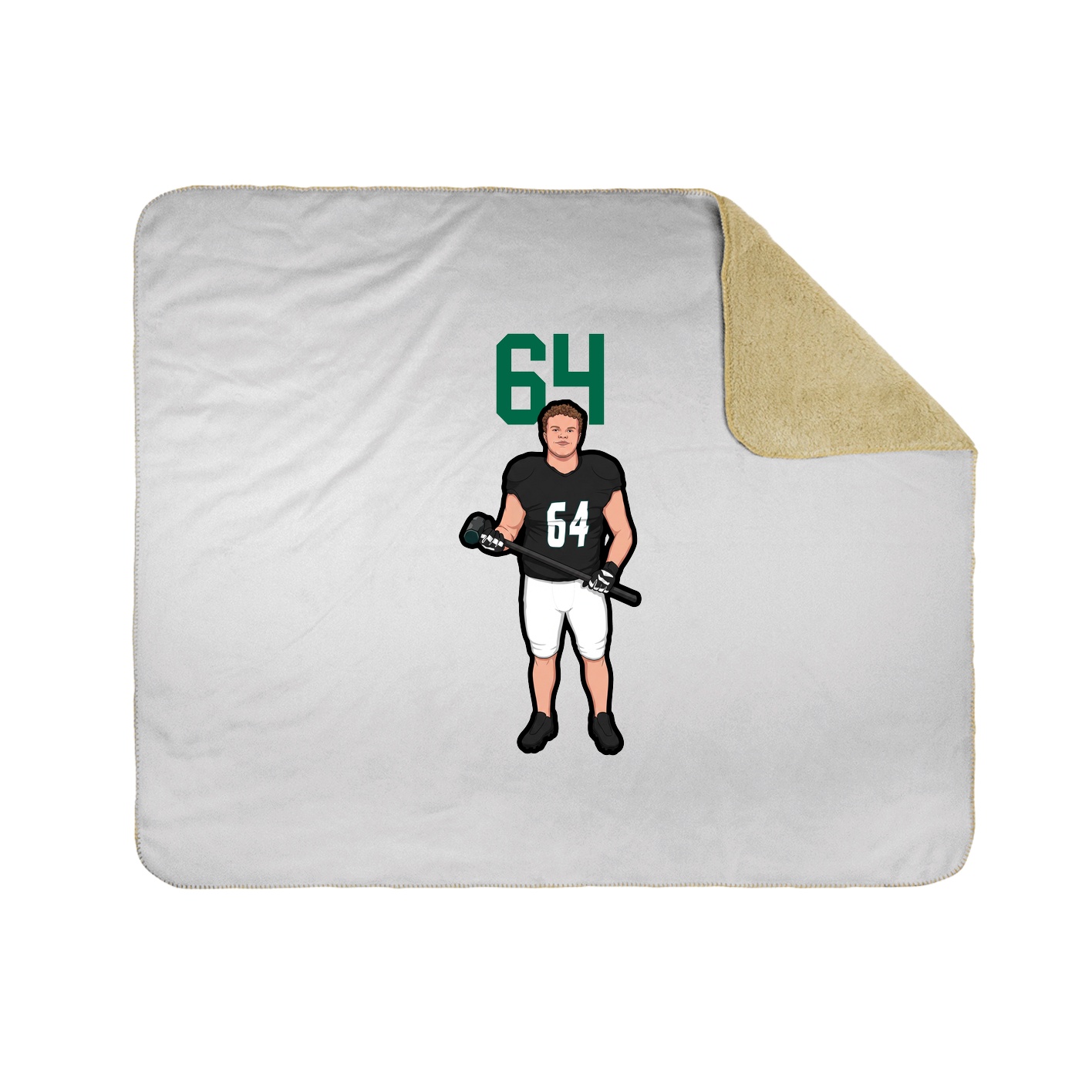 Throw Blanket — Number Top in White