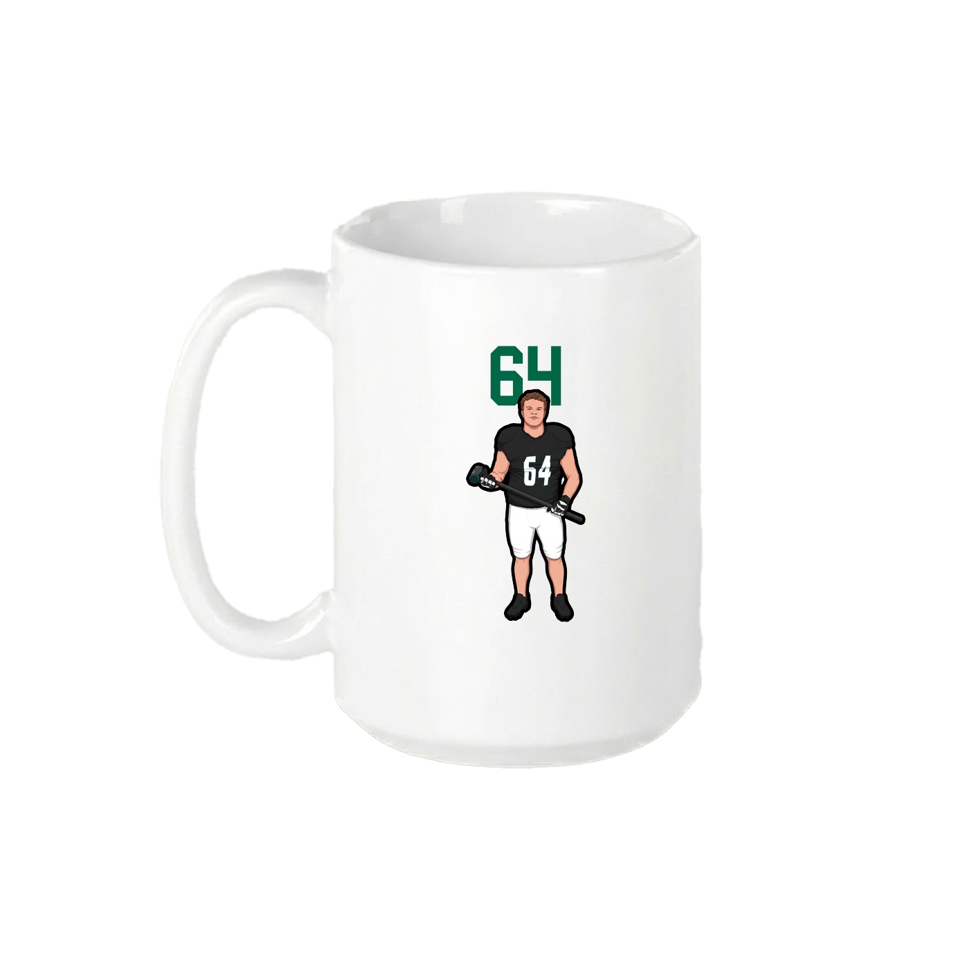 15oz Coffee Mug — Number Top in White