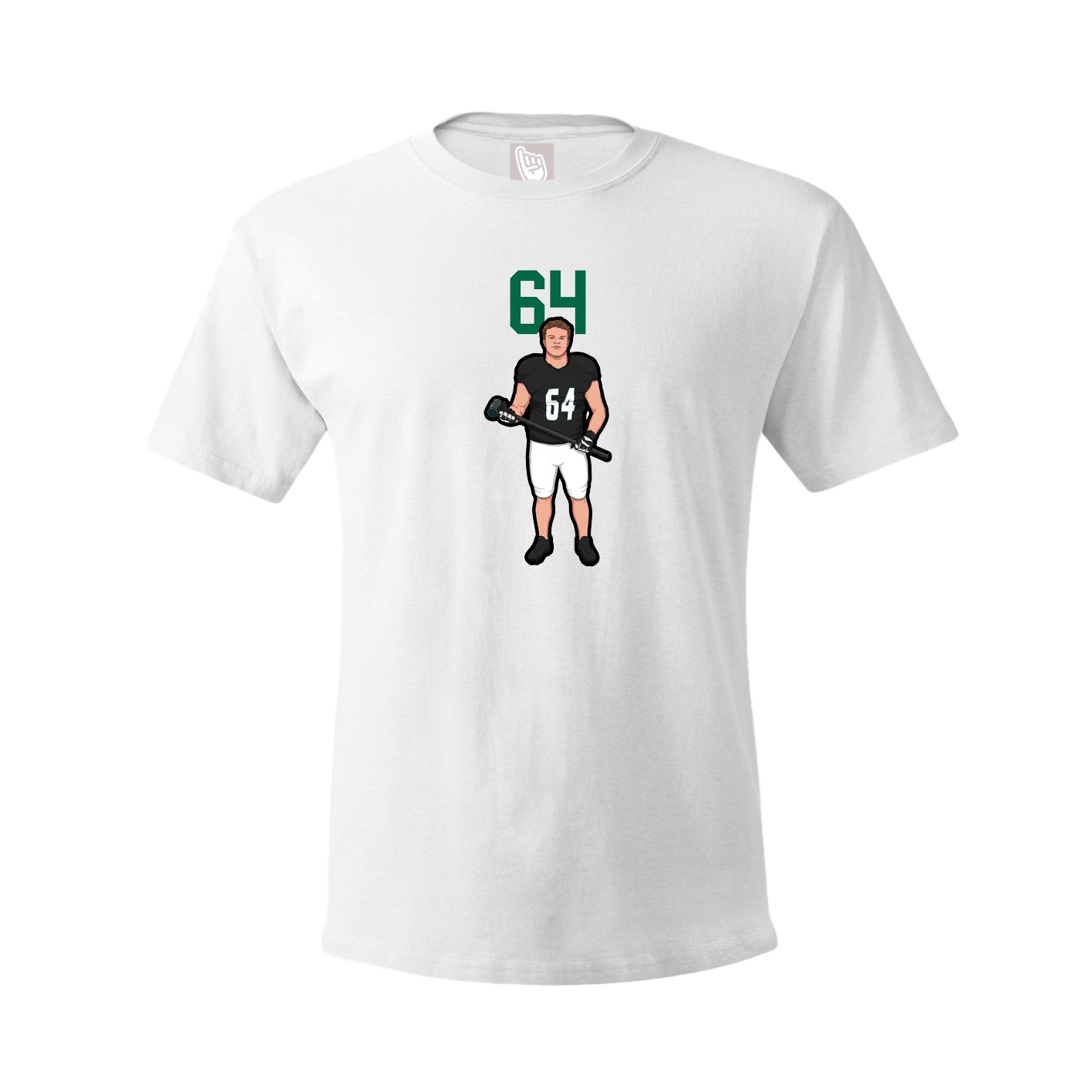 Youth Tee — Number Top in White