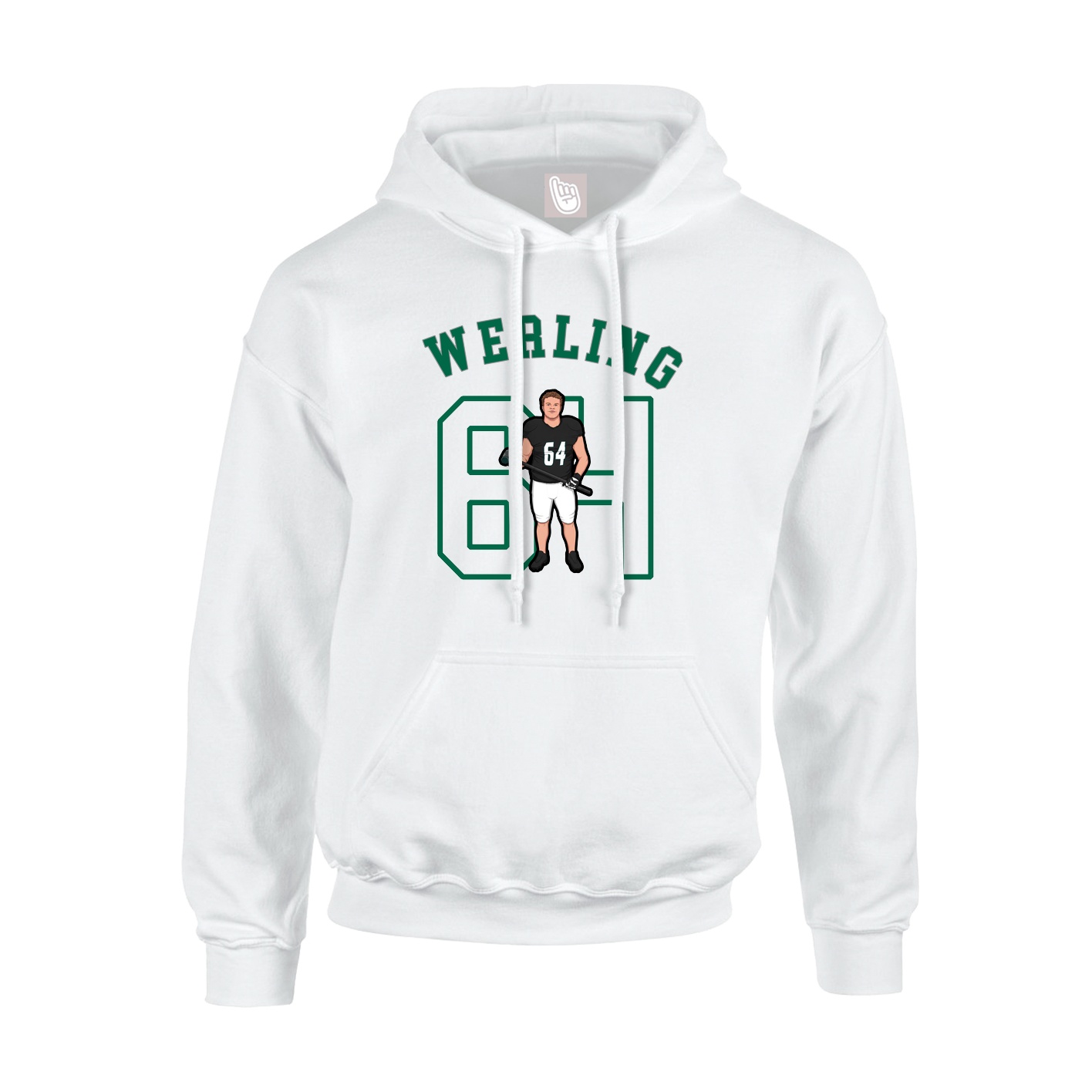 Youth Hoodie — Shirsey Arch in White