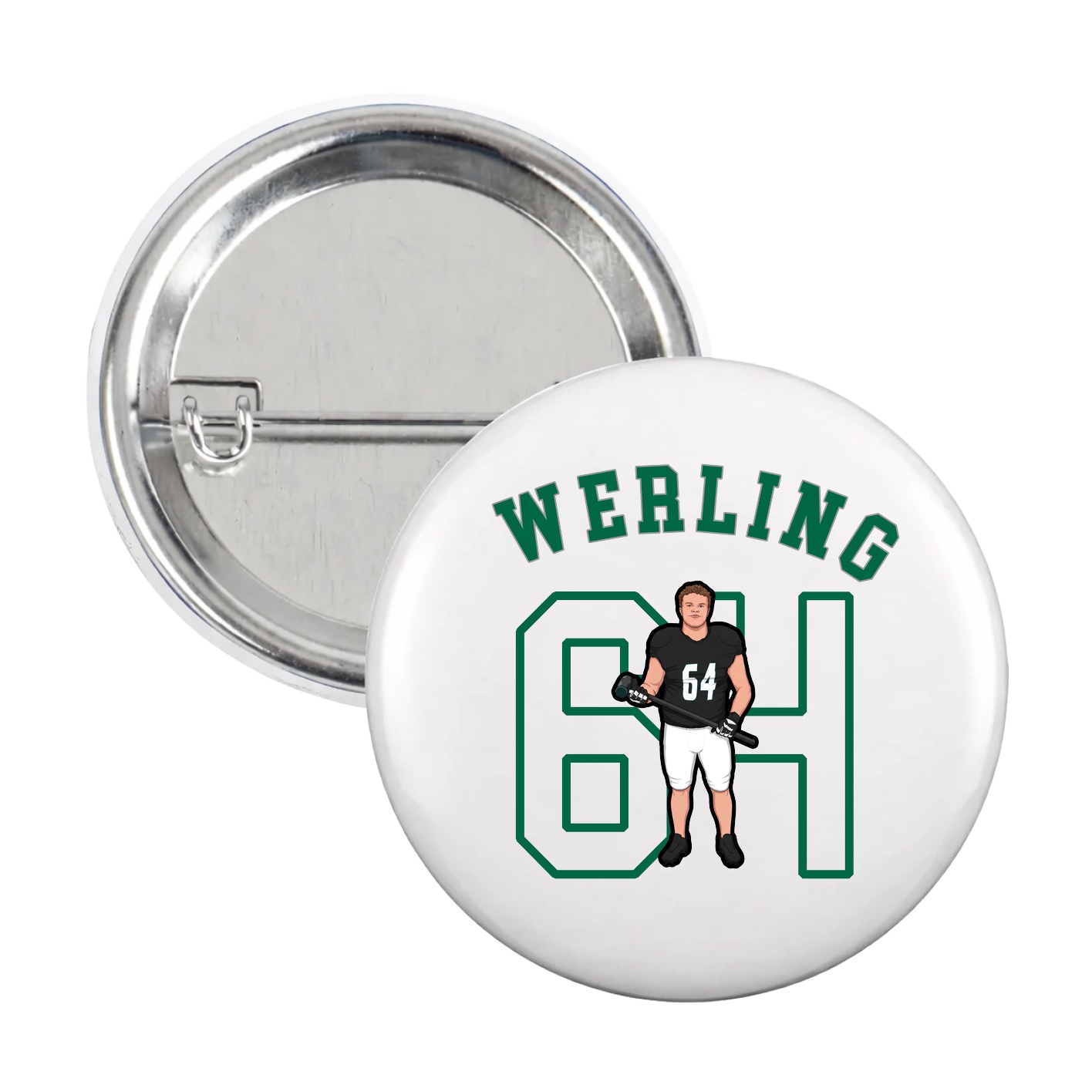 Game Day Button — Shirsey Arch in White
