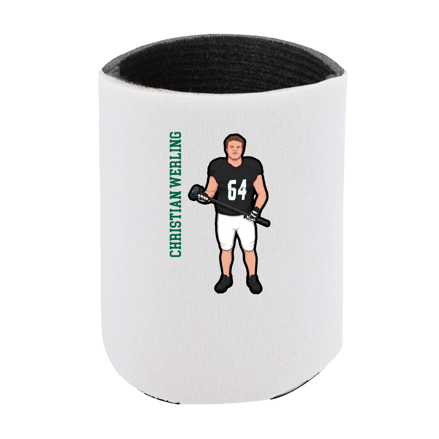 Can Holder — Name Vertical in White