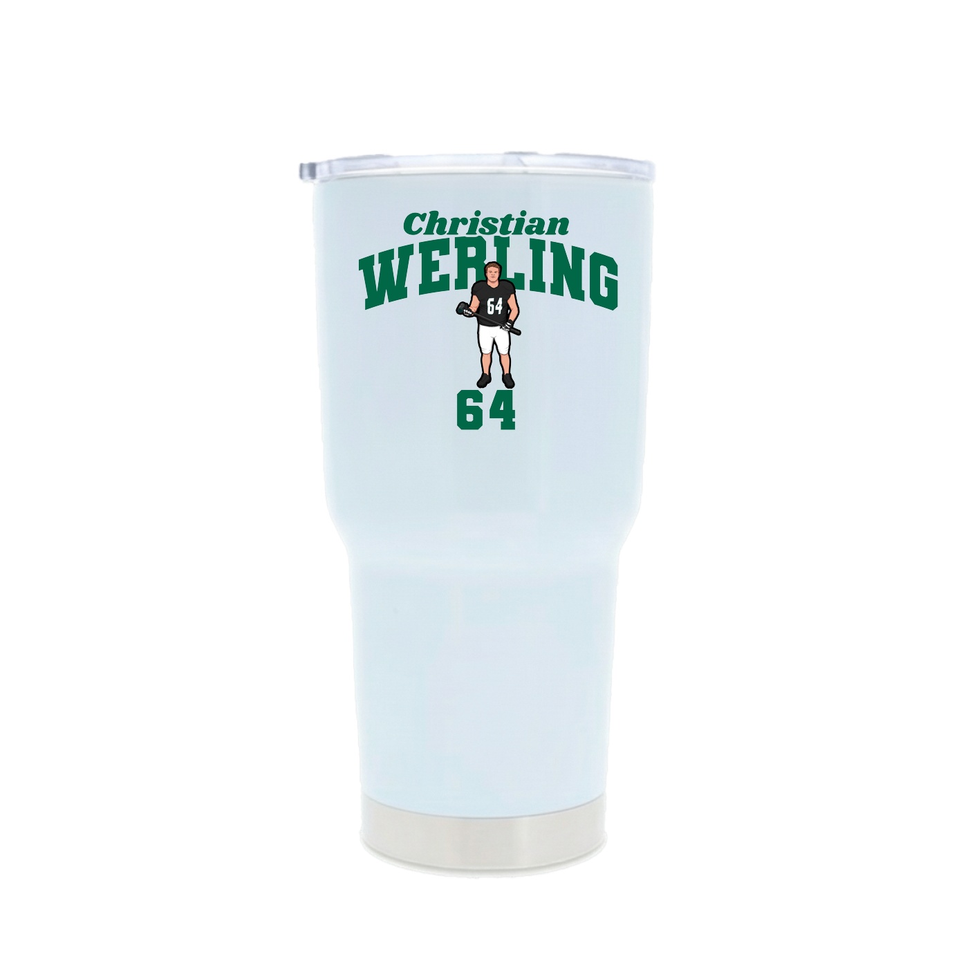 30oz Stainless Steel Tumbler — Signature Arch in White