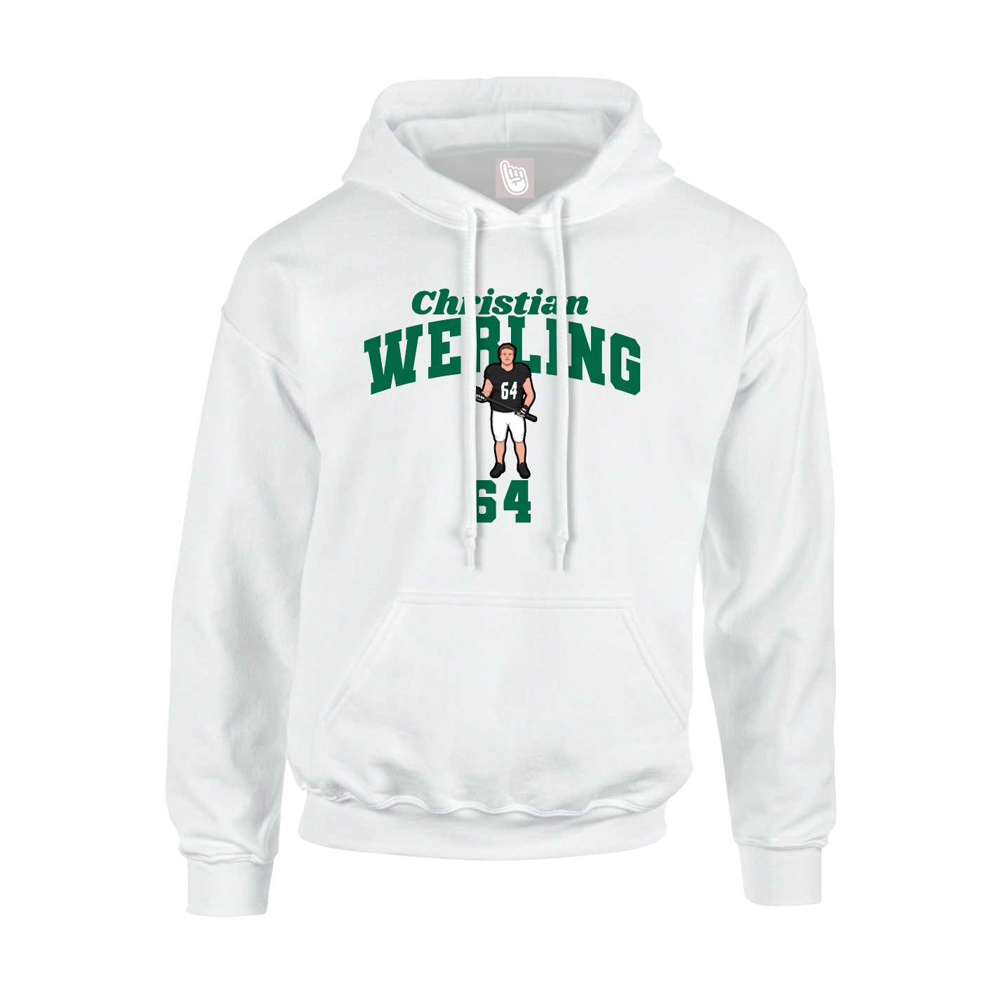 Hoodie — Signature Arch in White