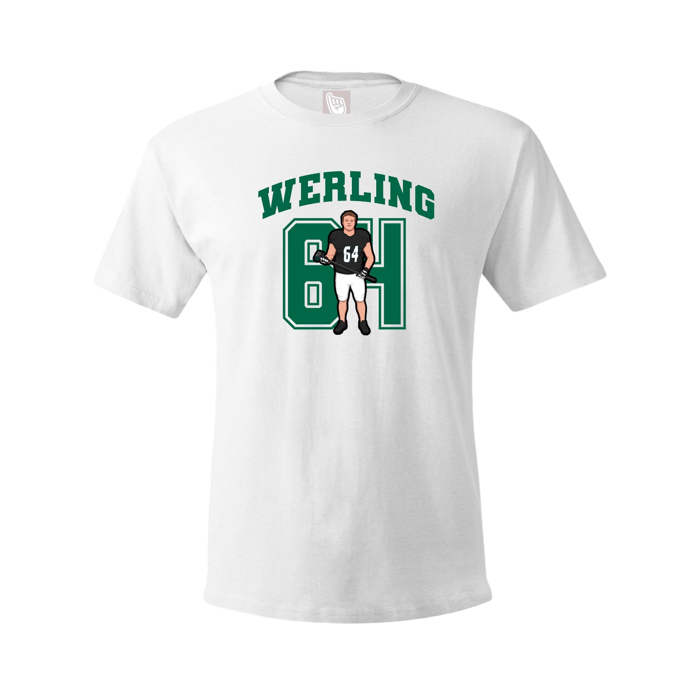 Youth Tee — Number in White