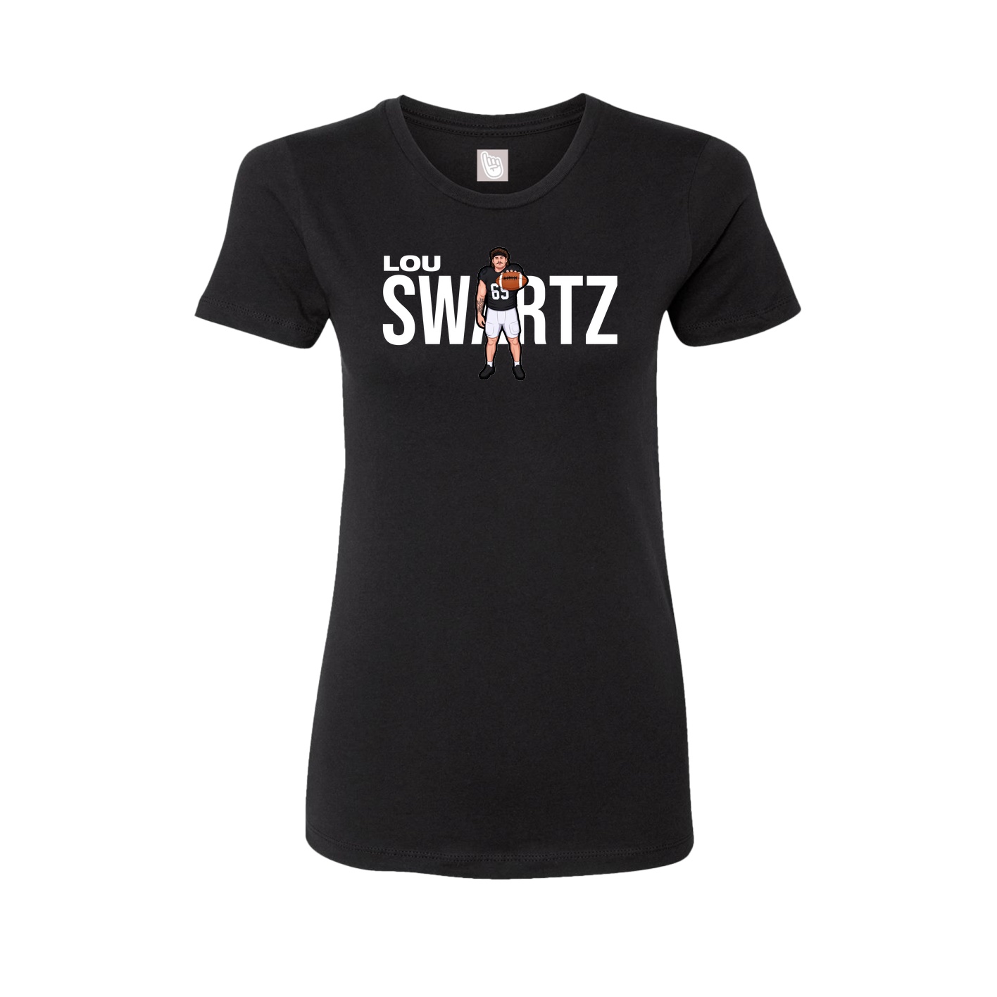 Fitted Women's Tee — Player Name in Black