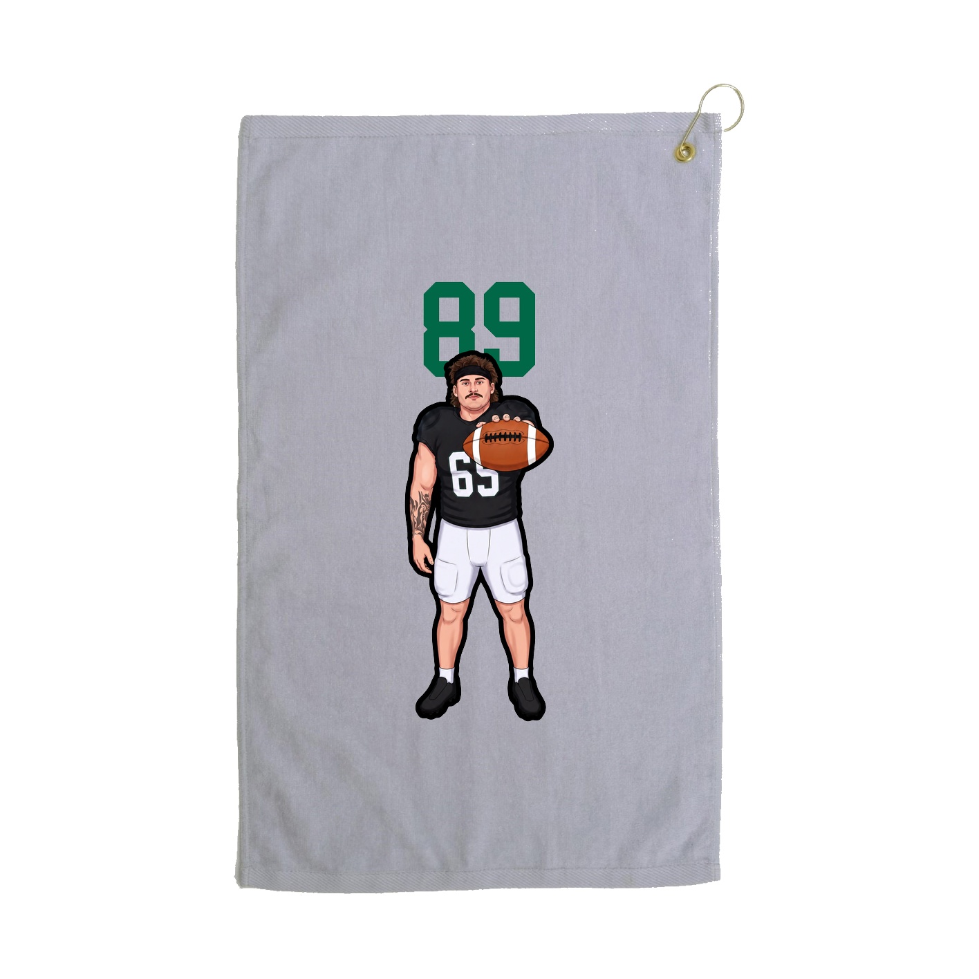 Golf Towel — Number Top in Grey