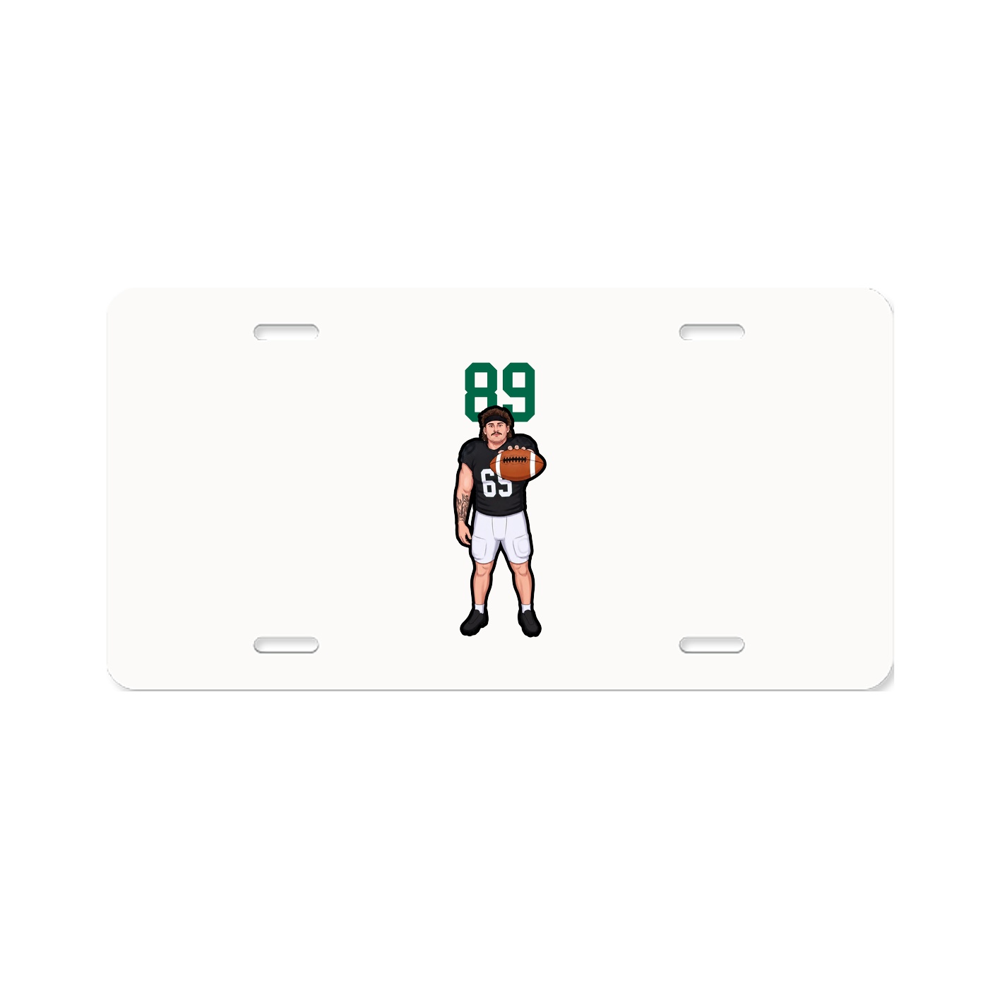 License Plate — Number Top in Classic