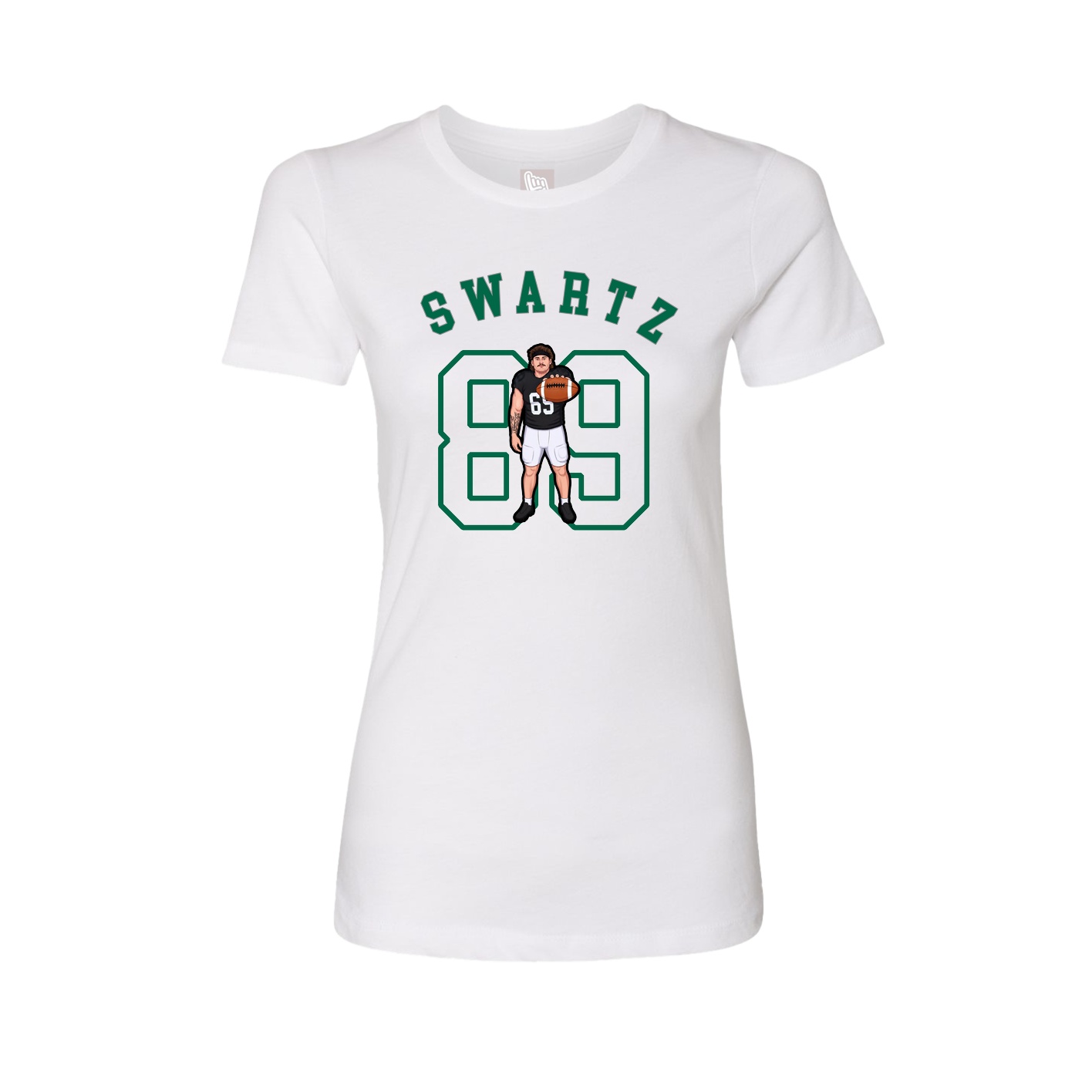 Fitted Women's Tee — Shirsey Arch in White