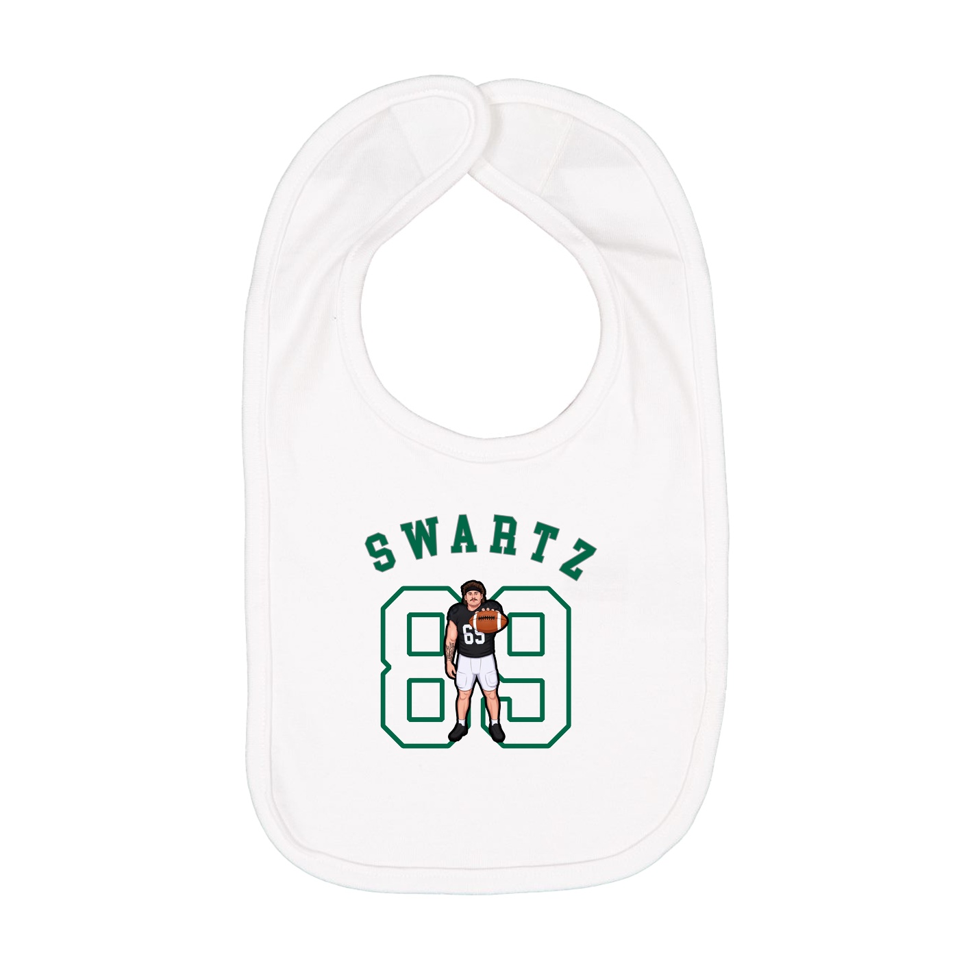 Infant Bib — Shirsey Arch in White