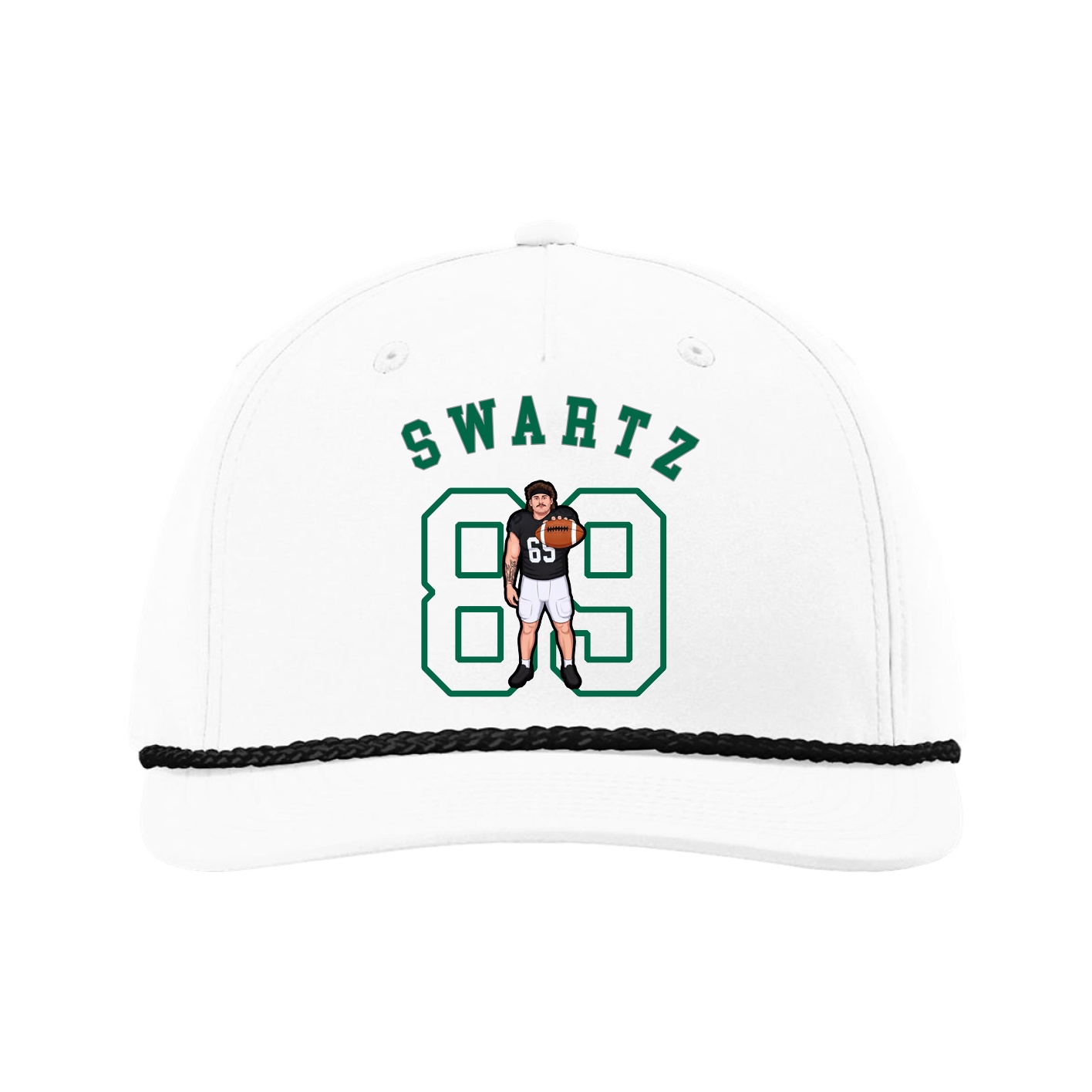 Five-Panel Classic Rope Cap — Shirsey Arch in White