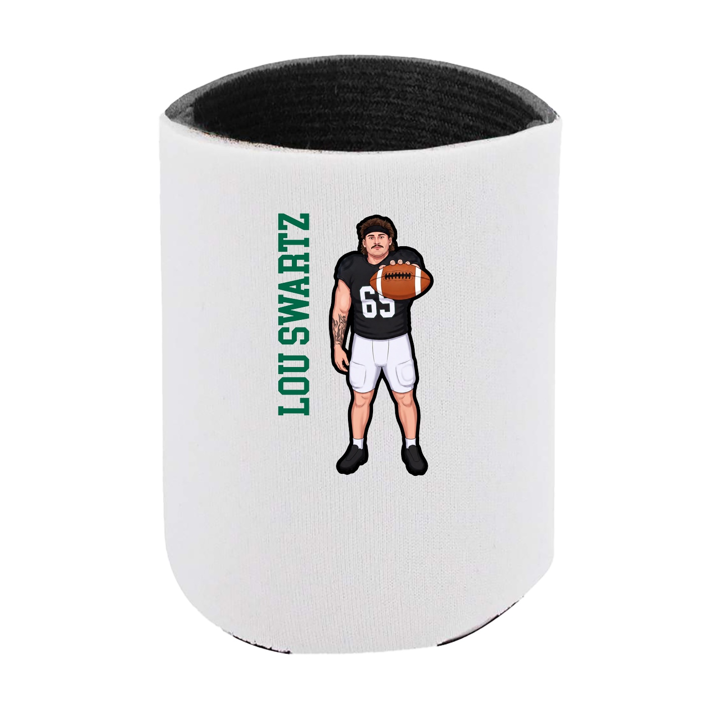 Can Holder — Name Vertical in White