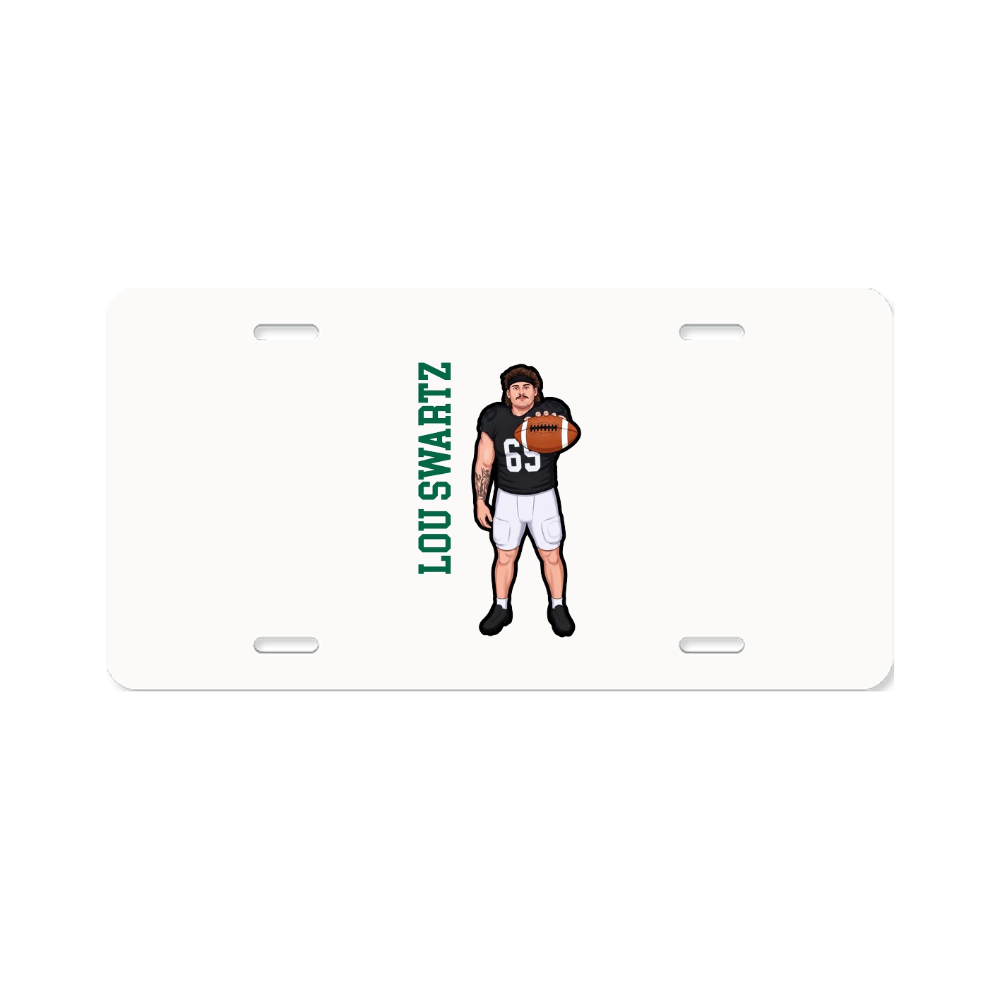 License Plate — Name Vertical in Classic