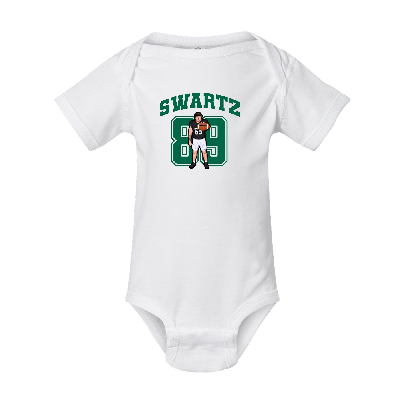 Baby Onesie — Number in White