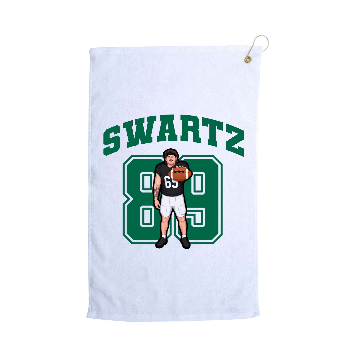 Golf Towel — Number in White