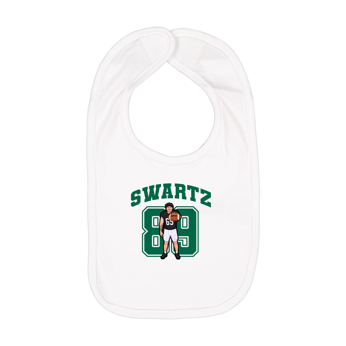 Infant Bib — Number in White