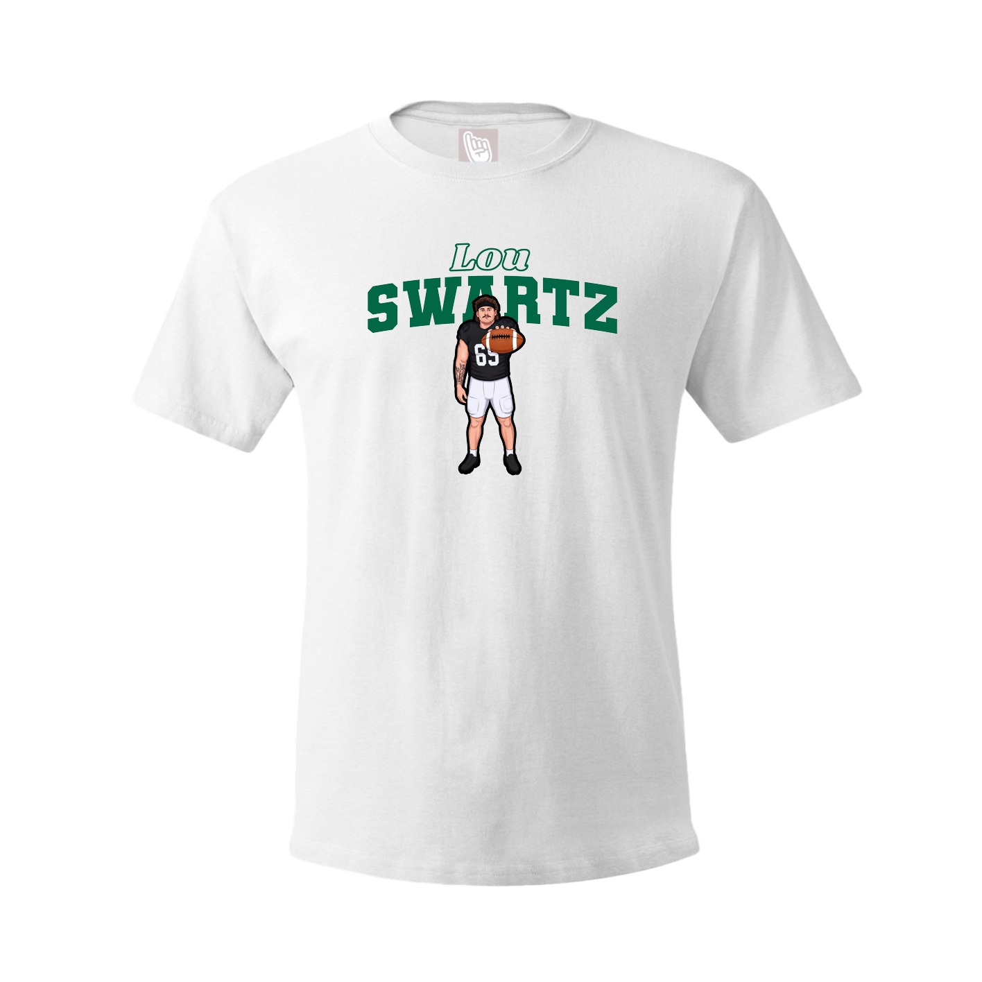 Youth Tee — Name Arch in White