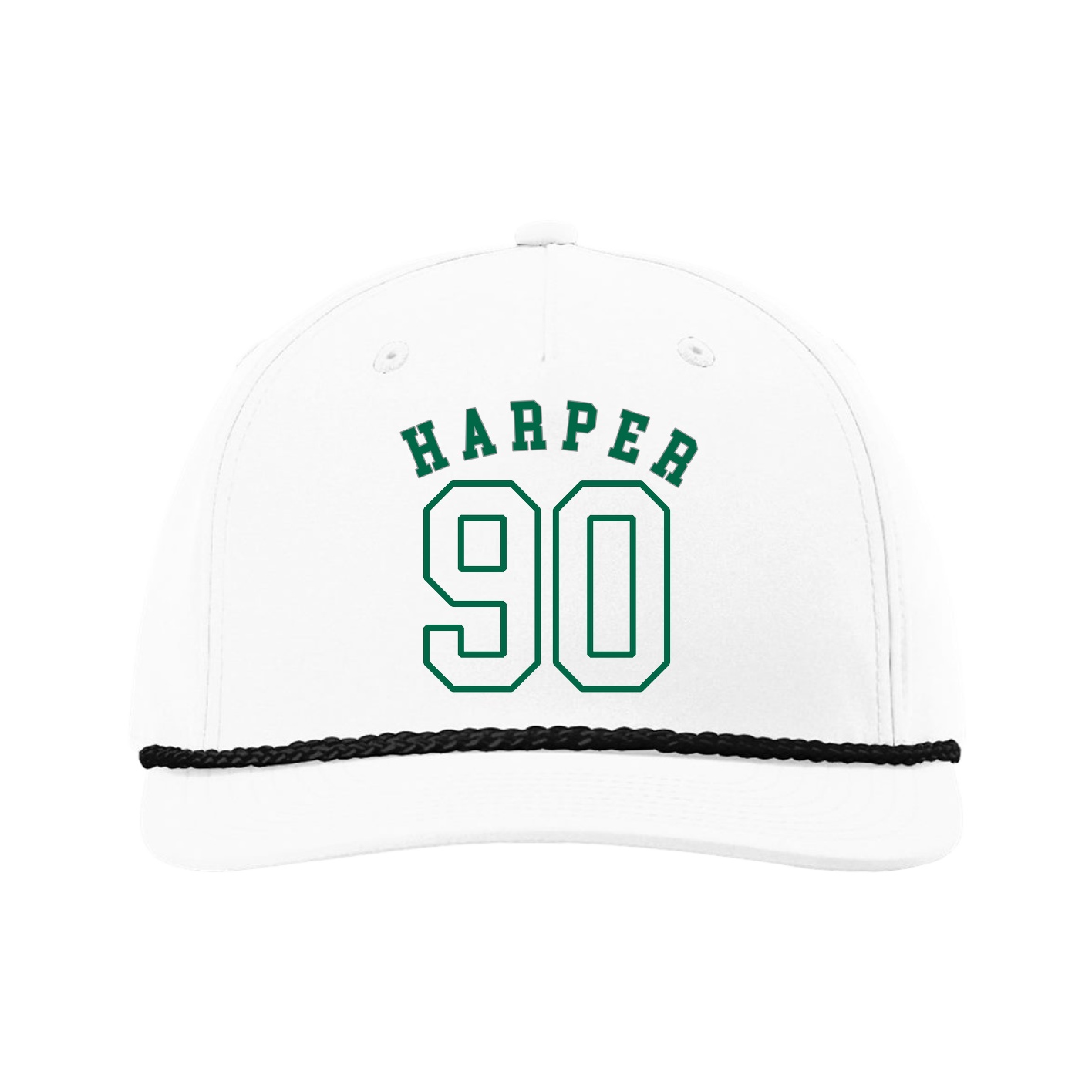 Five-Panel Classic Rope Cap — Shirsey Arch in White