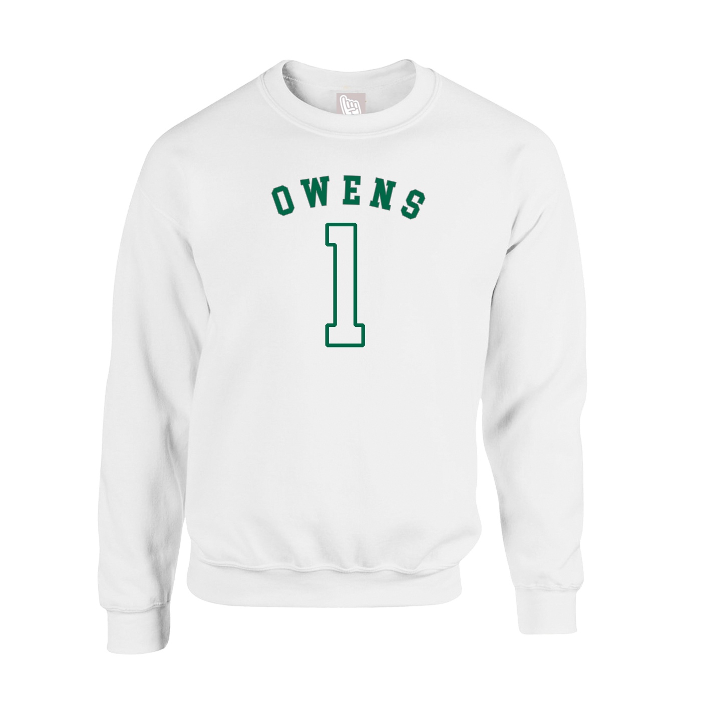 Fleece Crew — Shirsey Arch in White