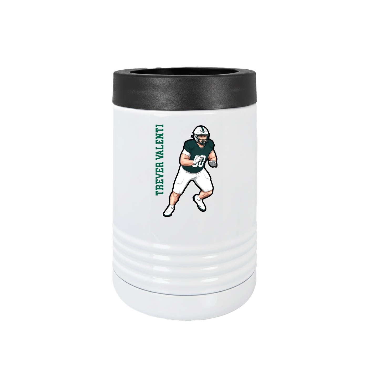 Beverage Holder — Name Vertical in White