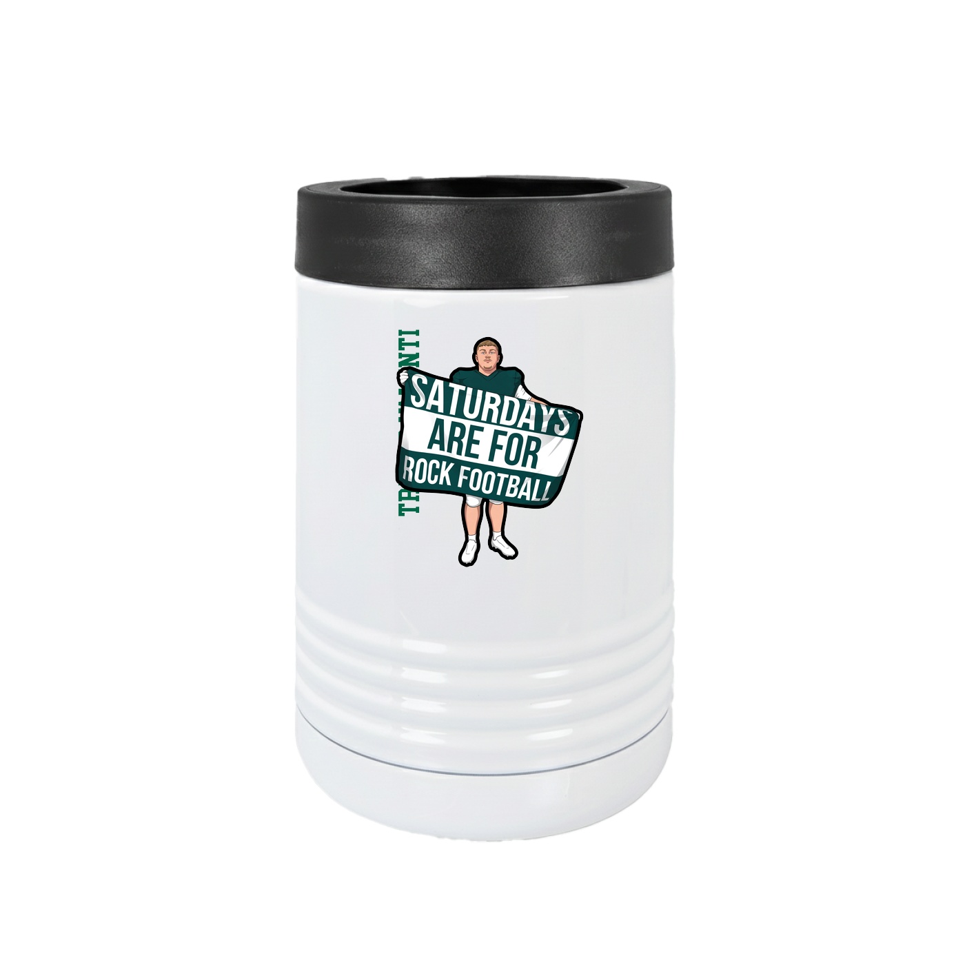 Beverage Holder — Name Vertical in White