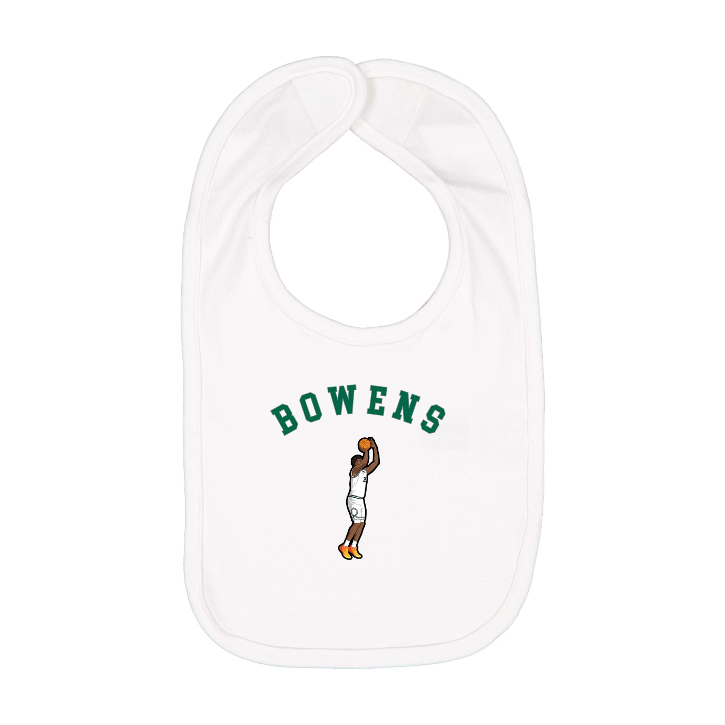 Infant Bib — Shirsey Arch in White
