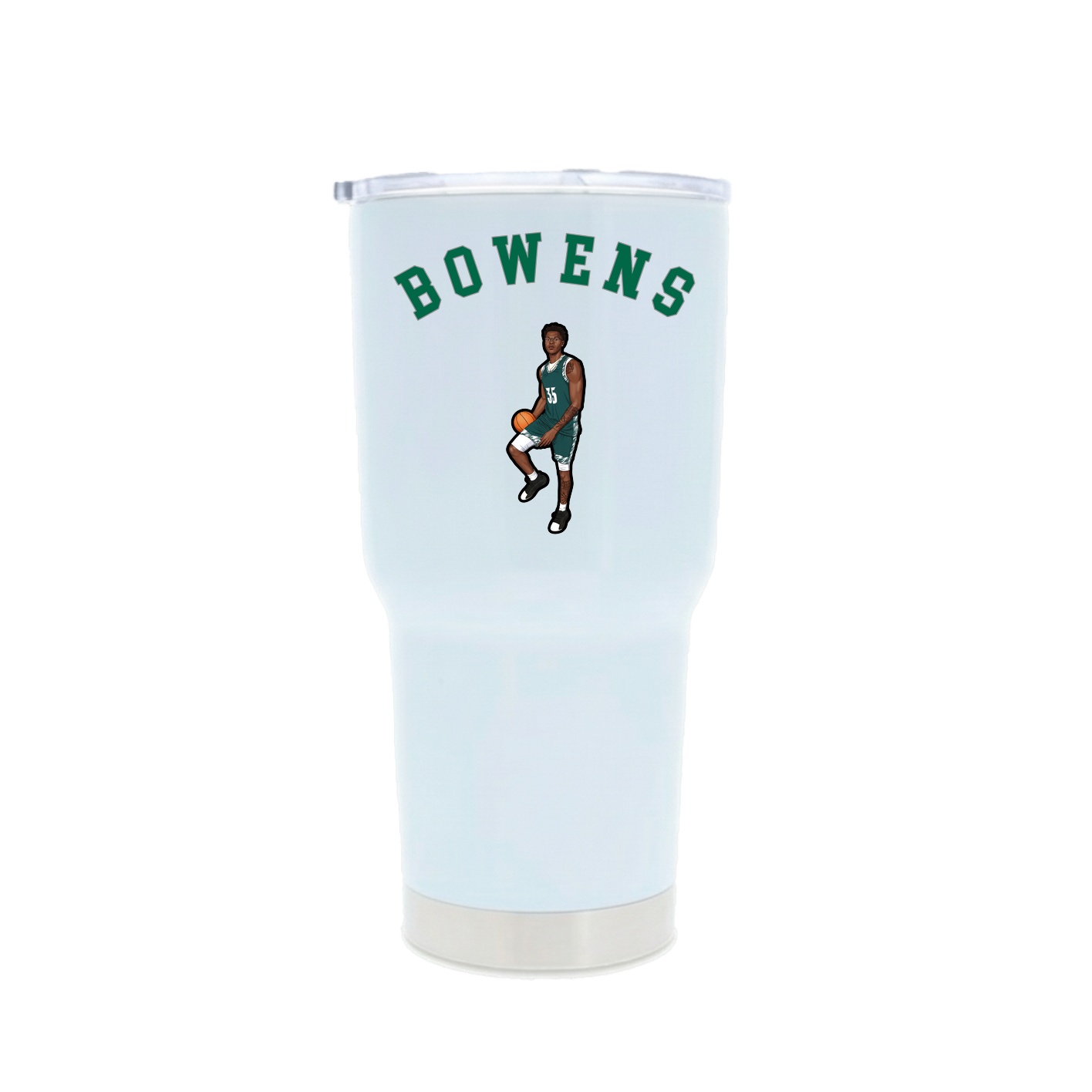 30oz Stainless Steel Tumbler — Shirsey Arch in White