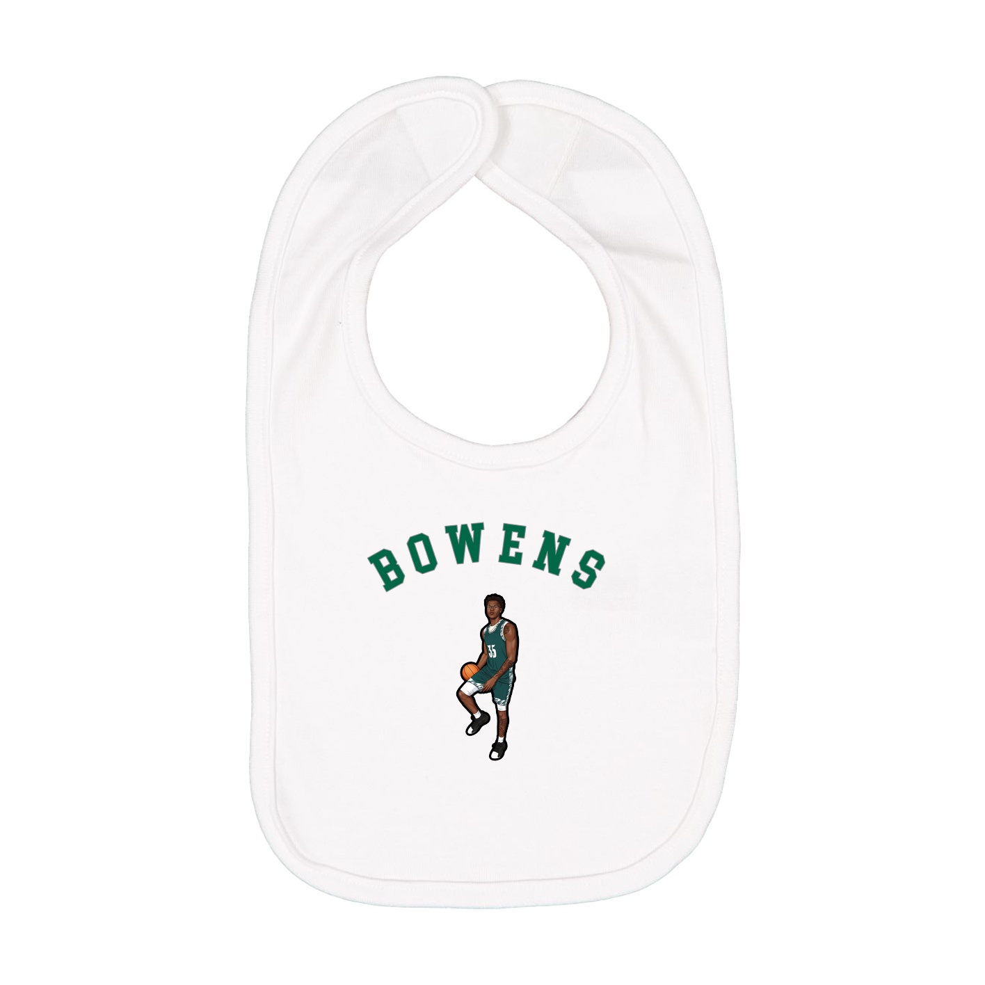 Infant Bib — Shirsey Arch in White